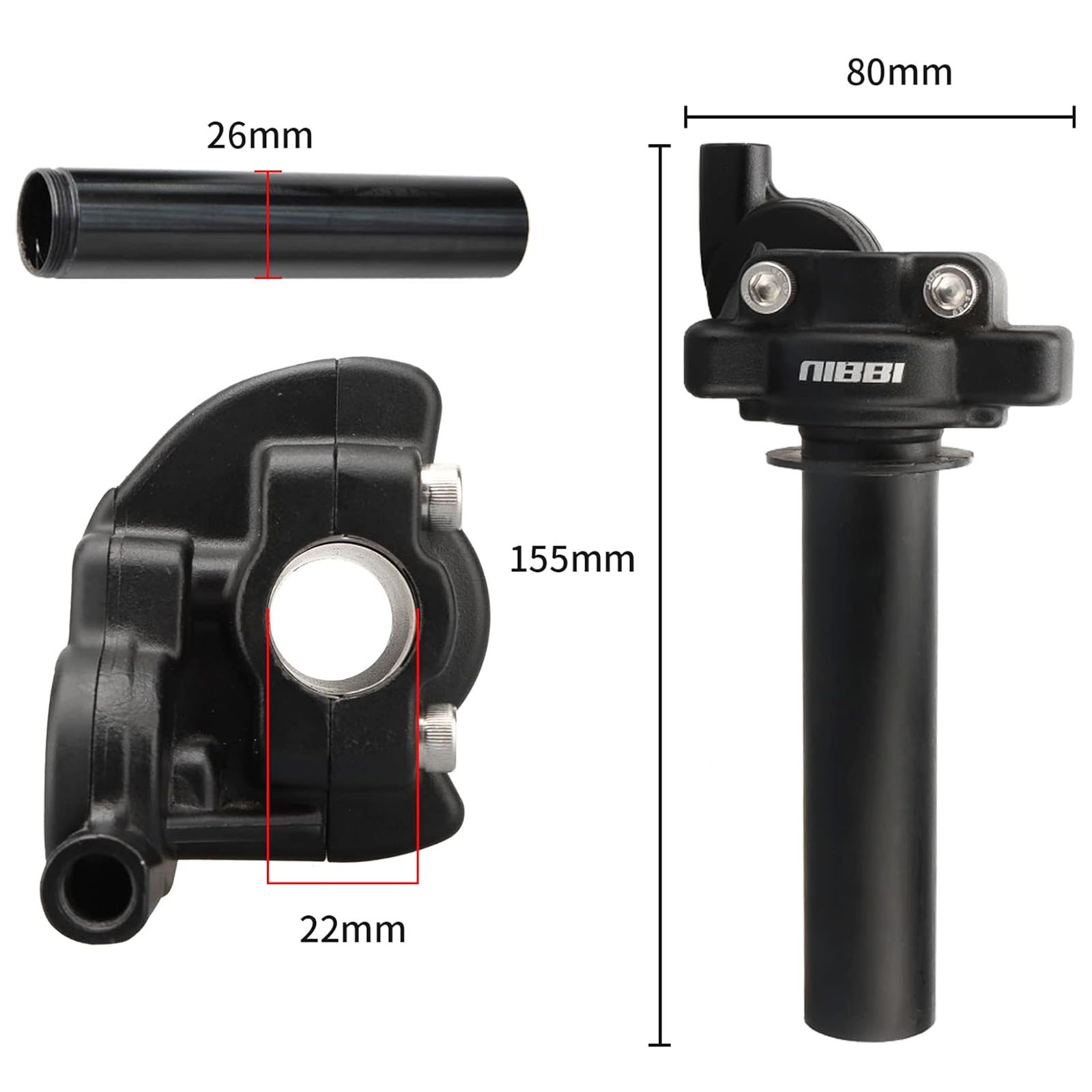 NIBBI 30mm Carburetor Air Filter Trottle Cable Kit For Kawasaki Bayou220 KLF220A