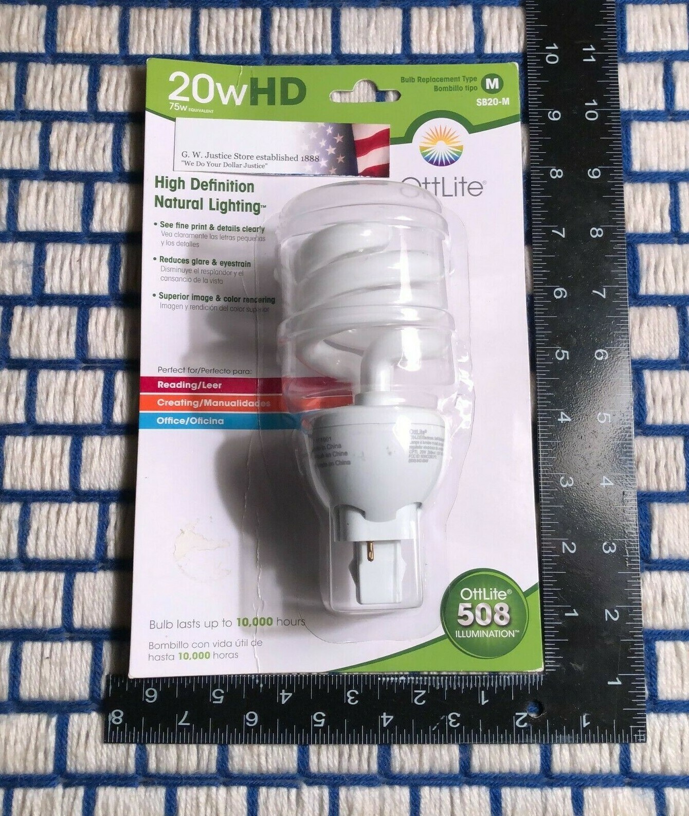 NEW SB25-P Ott-lite 25w plug in 25 watt type P H34J3K or 20w type M or 13w
