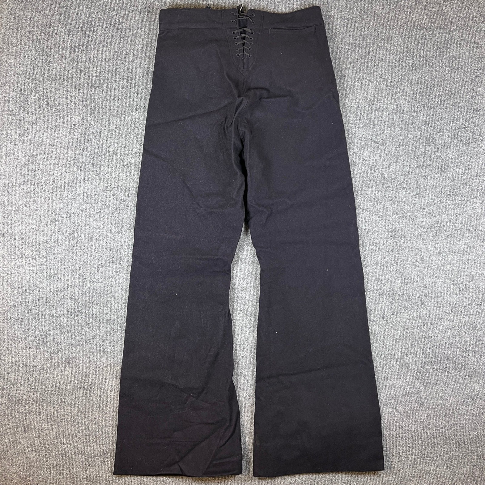 VTG 70s US Navy Sailor Pants Mens 32L 32x32 Wool Cracker Jack Bell Bottom Flare