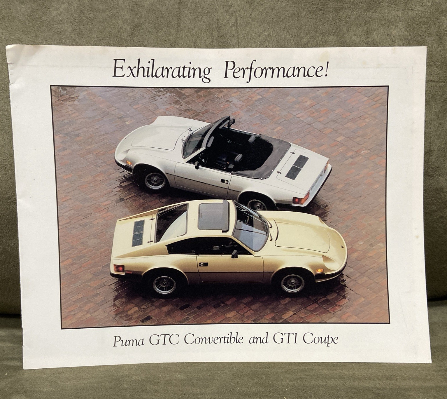 PUMA Sales Brochure GTC & GTI Models USA version kit car literature BRAZILIAN