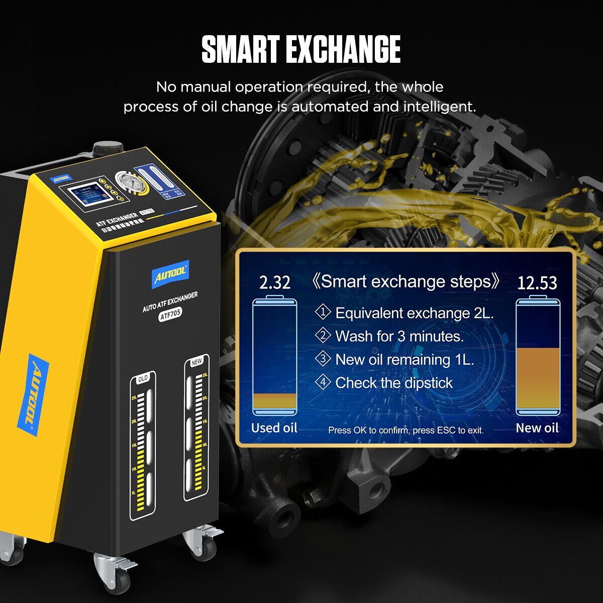 ATF Transmission Fluid Flush Machine Fully Automatic Transmission Fluid Exchange