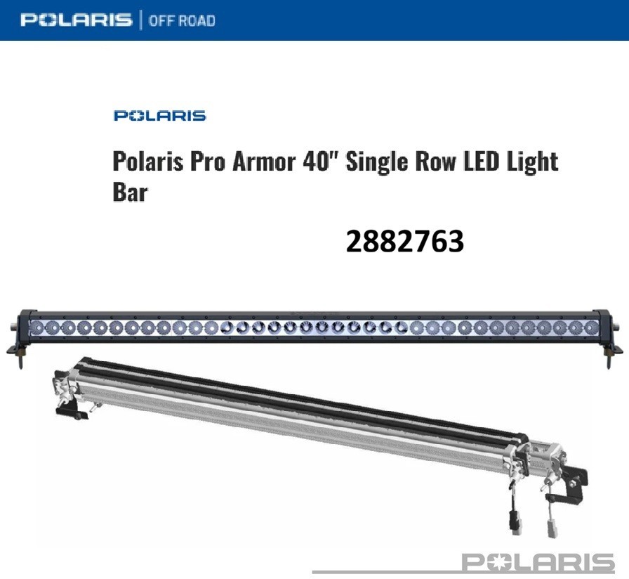 Polaris Ranger/RZR/General  Pro Armor 40" Single Row LED Light Bar- 2882763