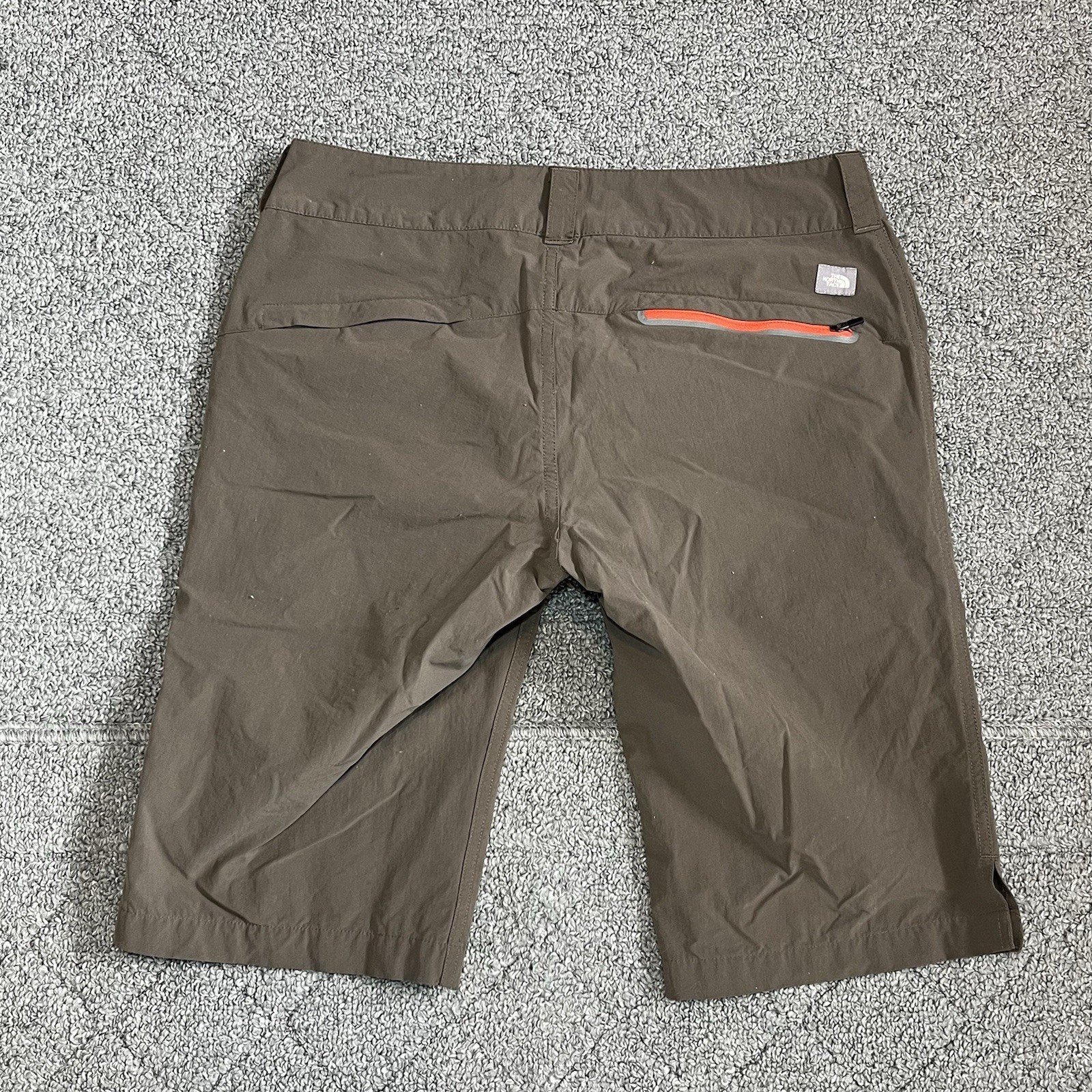 North Face Bermuda Hiking Shorts Womens Size 8 Brown Nylon Stretch Pockets