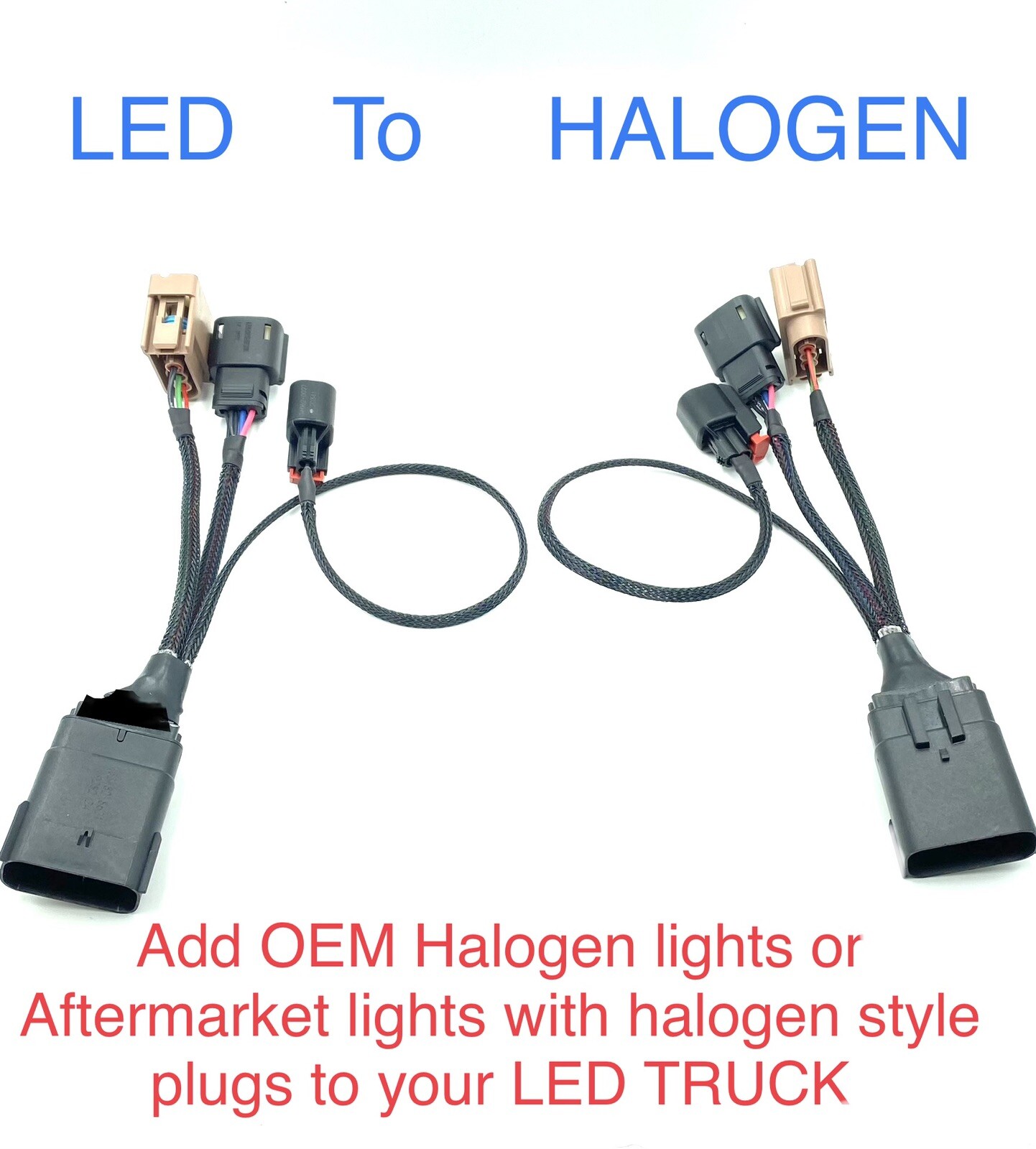 2015 2016 2017 FORD F150 Headlight Conversion Adapter OEM LED To Any HALOGEN