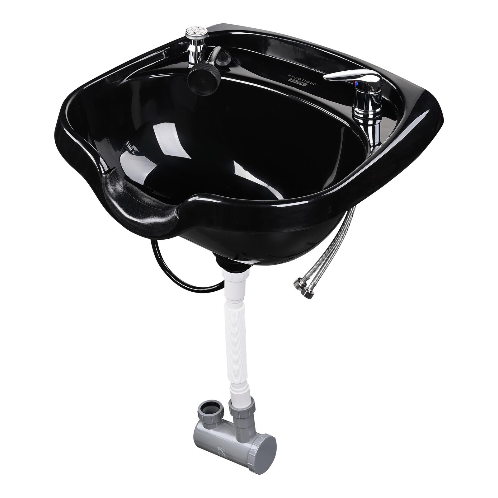 Byootique Shampoo Bowl Hair Sink Basin Beauty Salon Barber w/ Gel Neck Rest