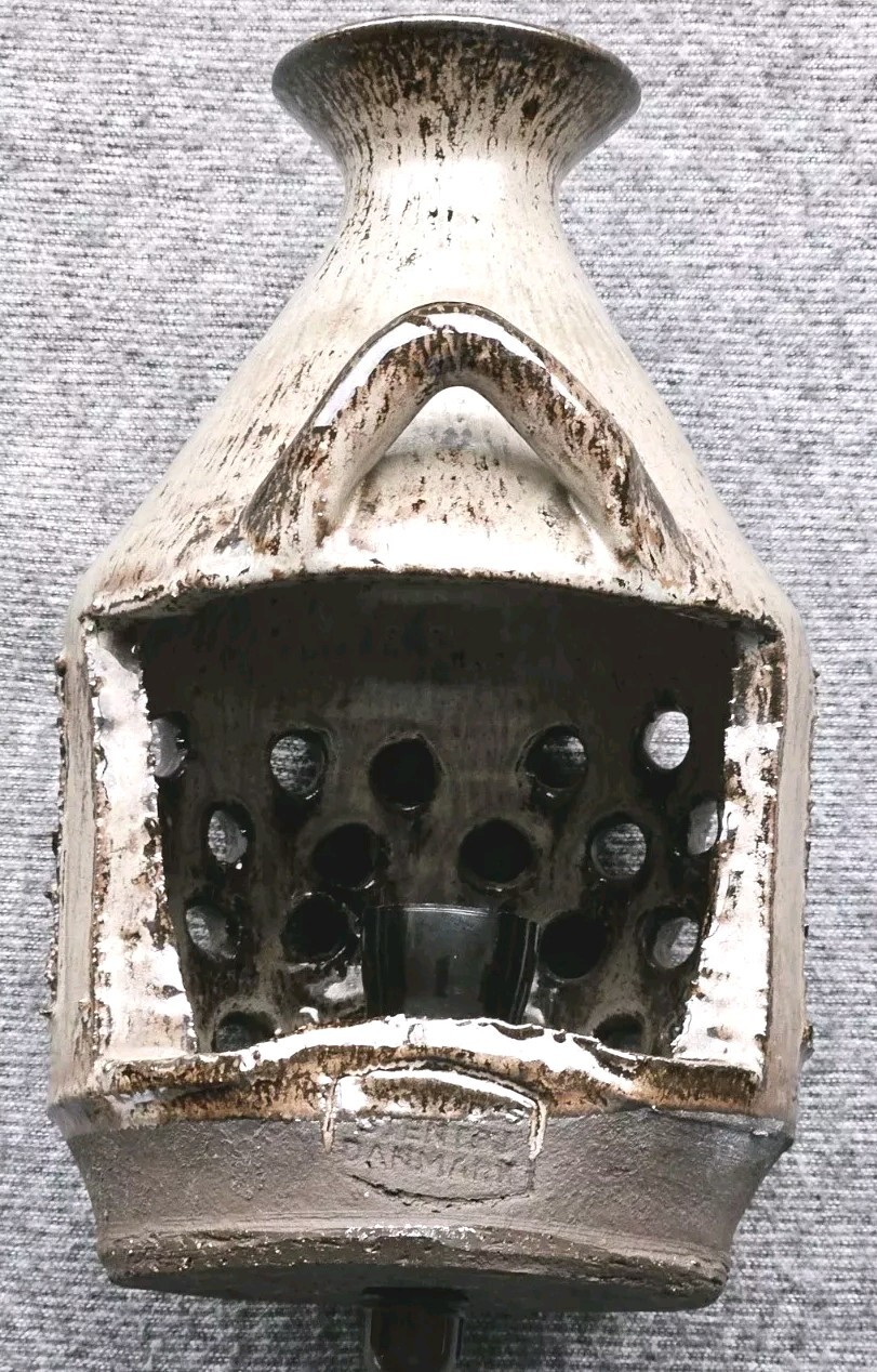 A Pair of Lovemose Danish brutalist Stoneware Vintage Wall Lights