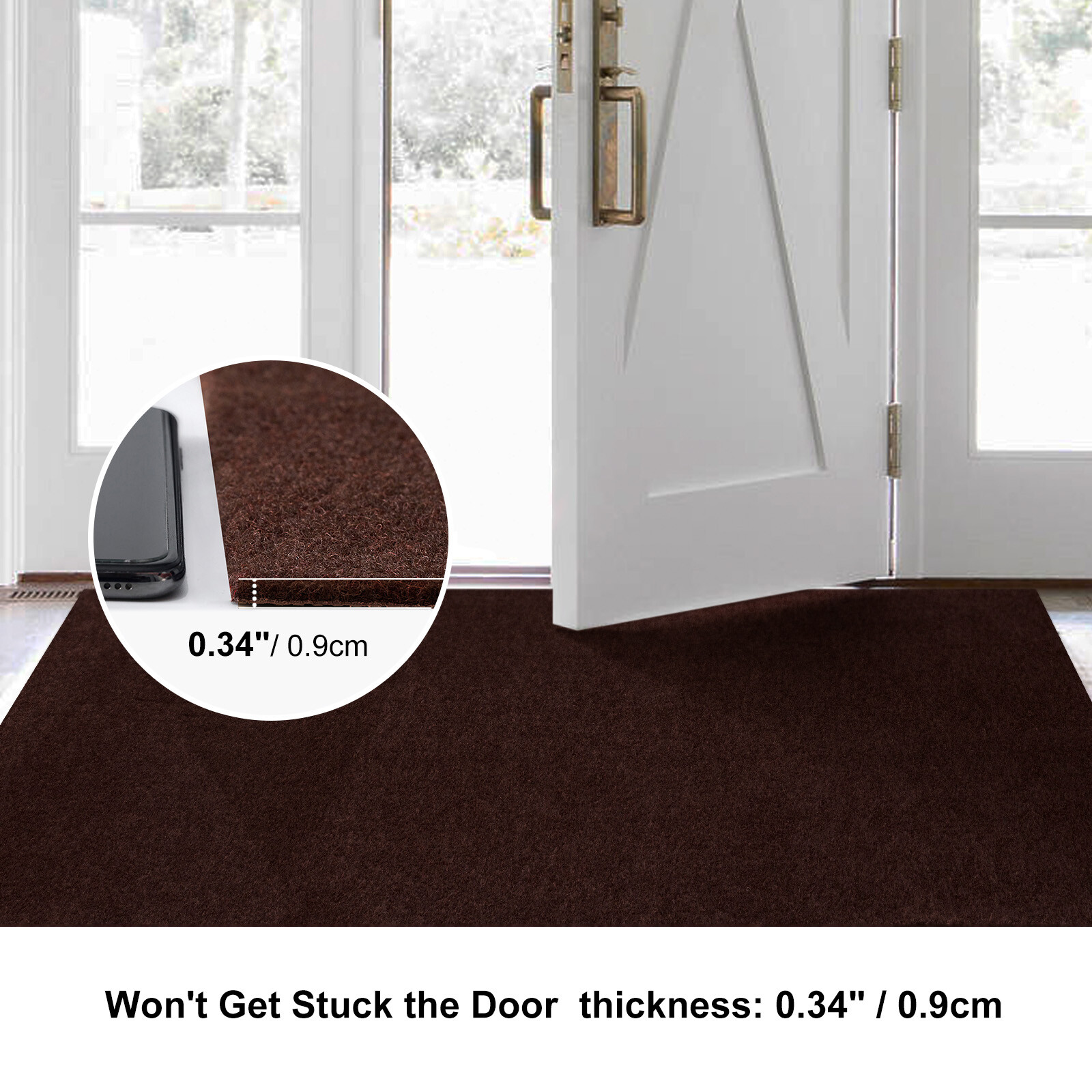 Runner Rug 2 x 8, 2 x 10 ft Hallway Non Slip Rubber Back Rugs for Kitchen Indoor