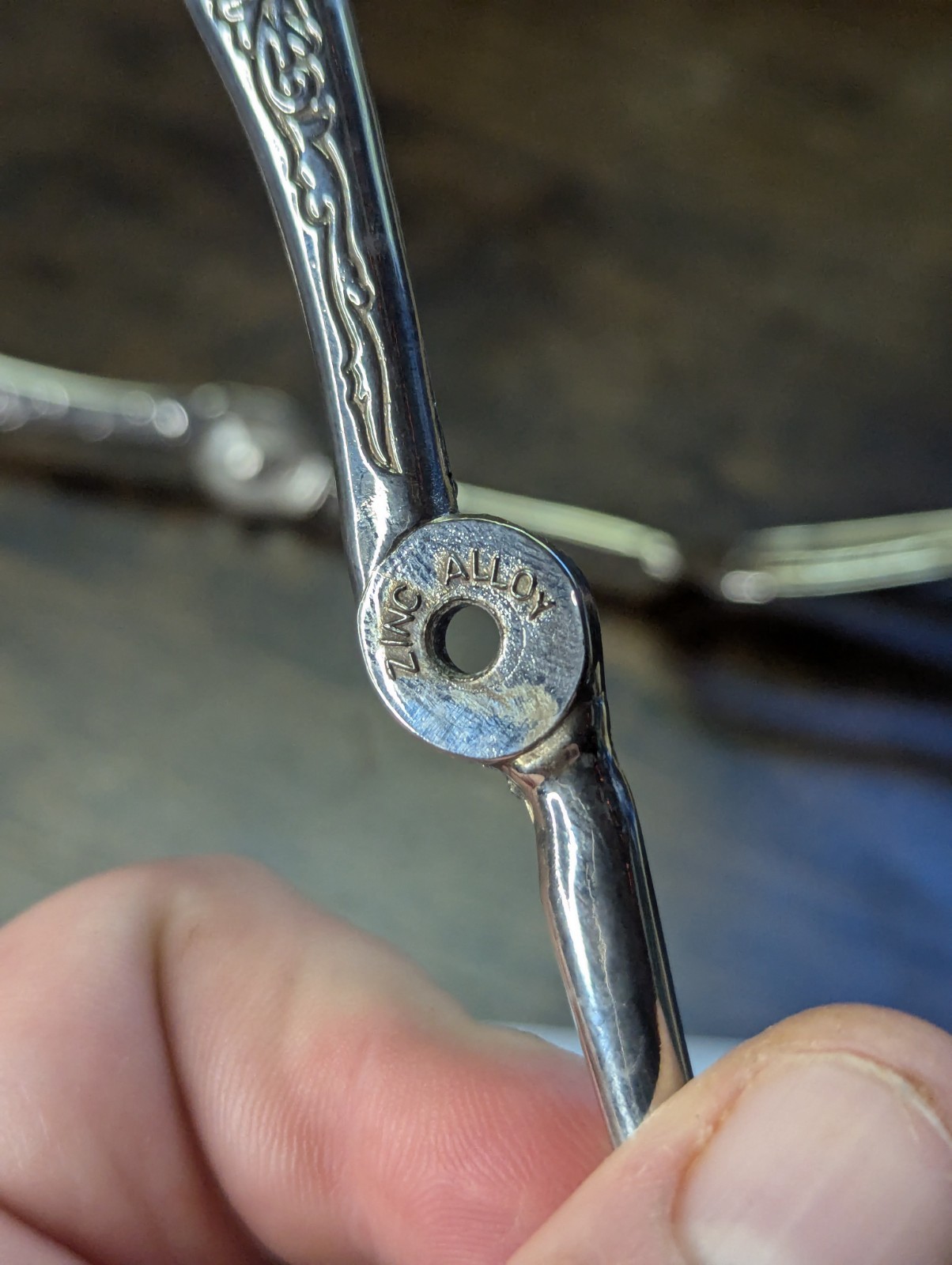 Silverplate Zinc Alloy Salad Tongs Vintage Ornate Dessert Service SEPARATED 8.5"