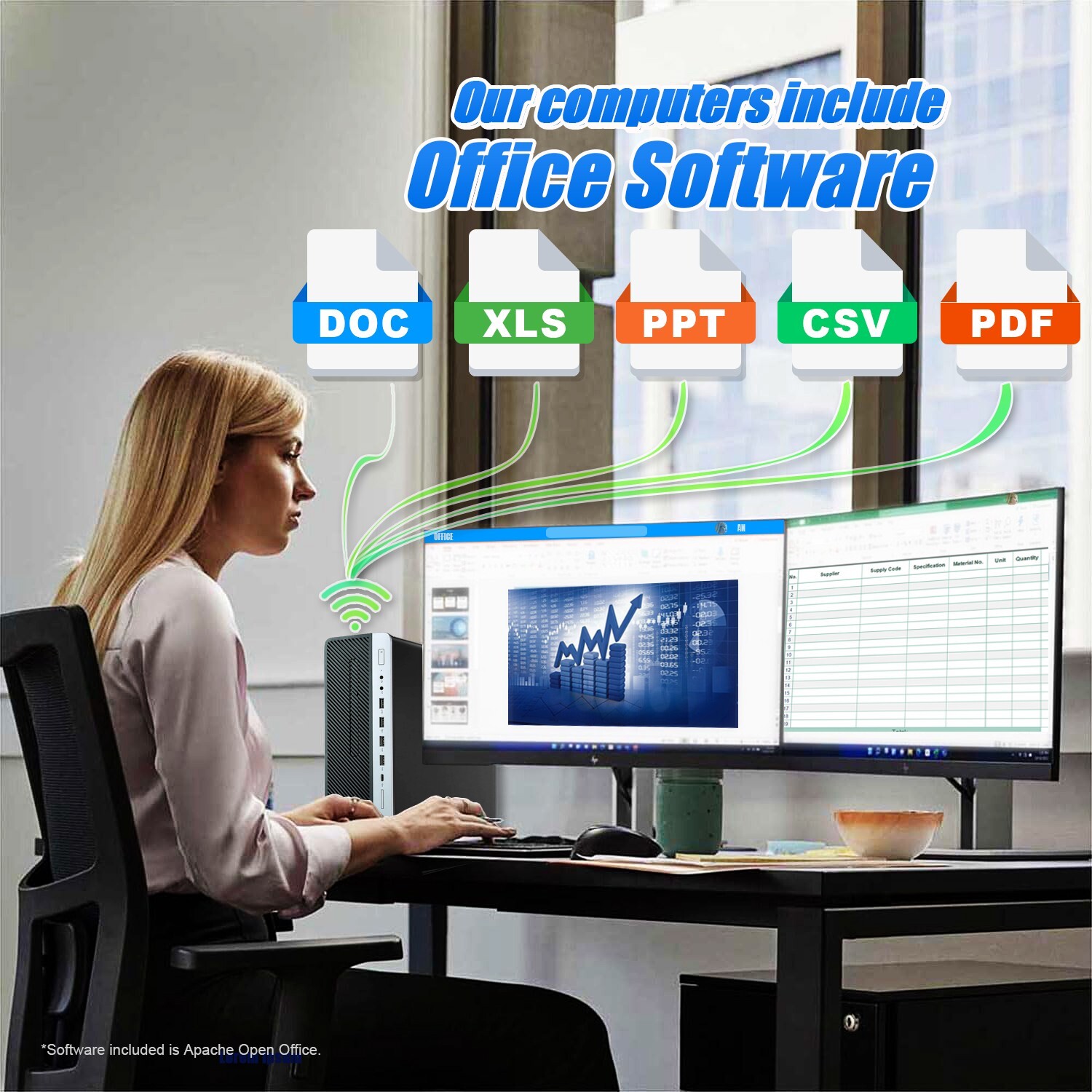 HP Desktop Computer PC i7, up to 64GB RAM, 17TB SSD HDD, Windows 11/10,WiFi