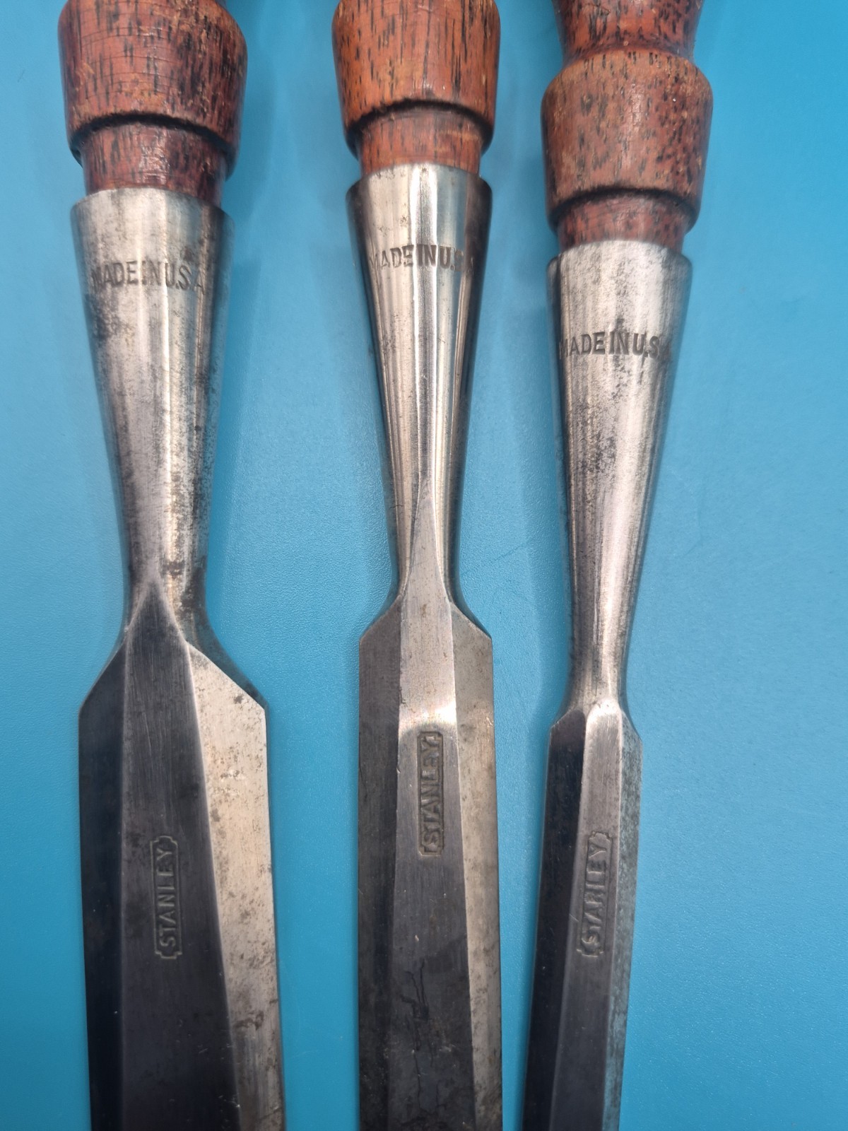 Vintage Stanley 750 Chisels , Set of 3