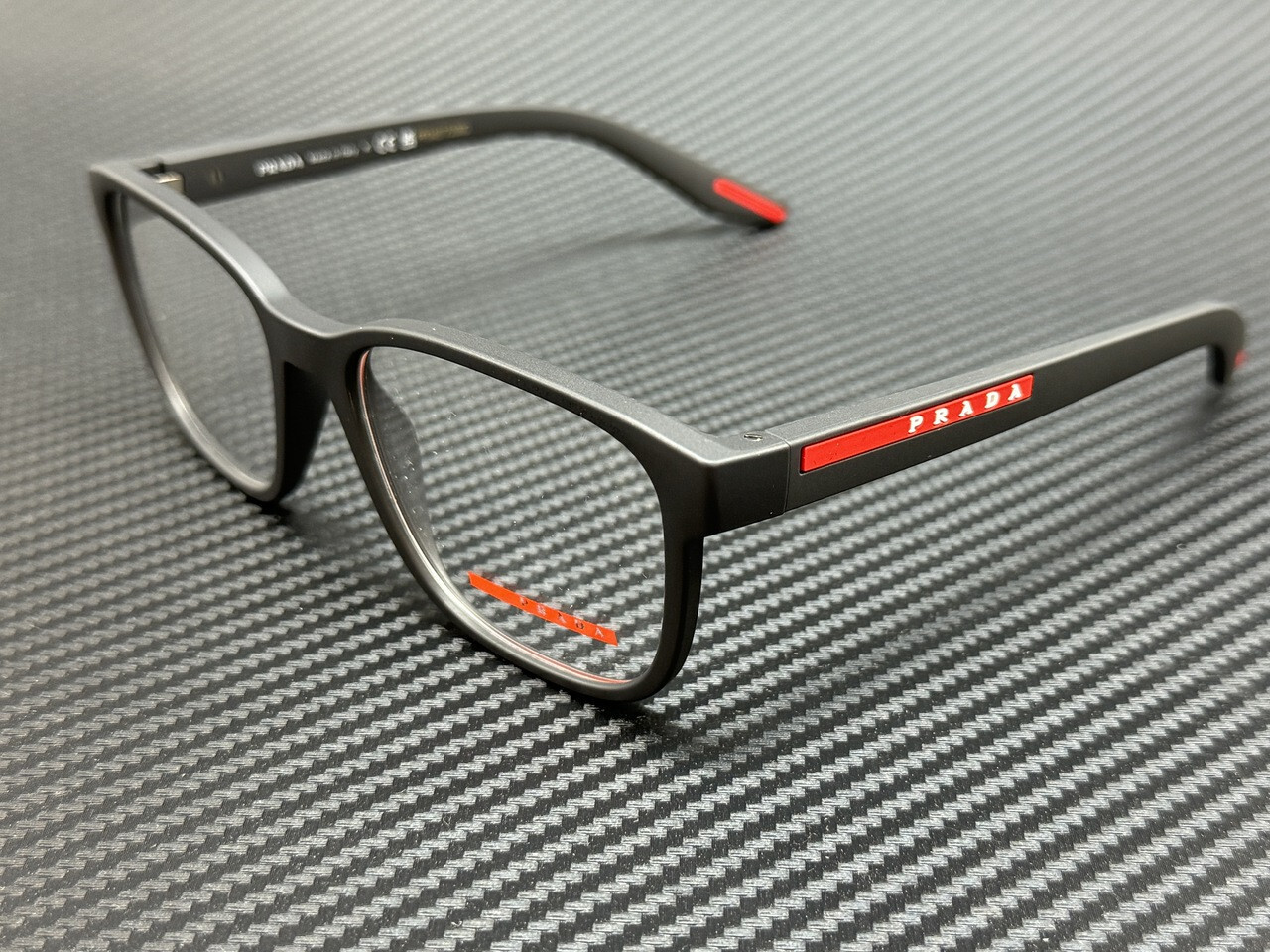 PRADA LINEA ROSSA PS 06PV 18K1O1 Matte Grey Ghisa Men's 55 mm Eyeglasses