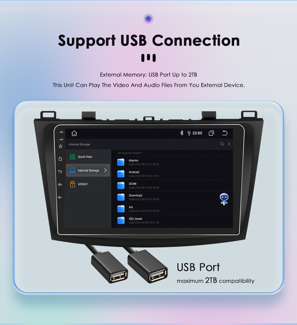 For Mazda 3 2010-2013 10" Android 14 Car Stereo Radio GPS Navi CarPlay BT FM+Cam