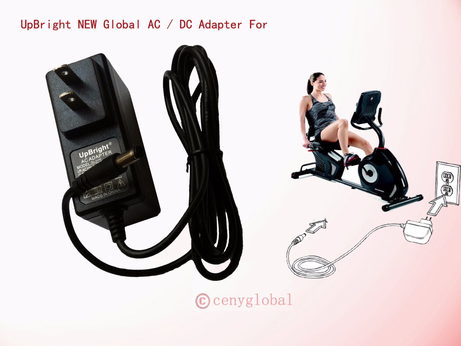 AC Adapter For Schwinn 170 Upright Bike & 270 Recumbent Bike Power Supply 100336