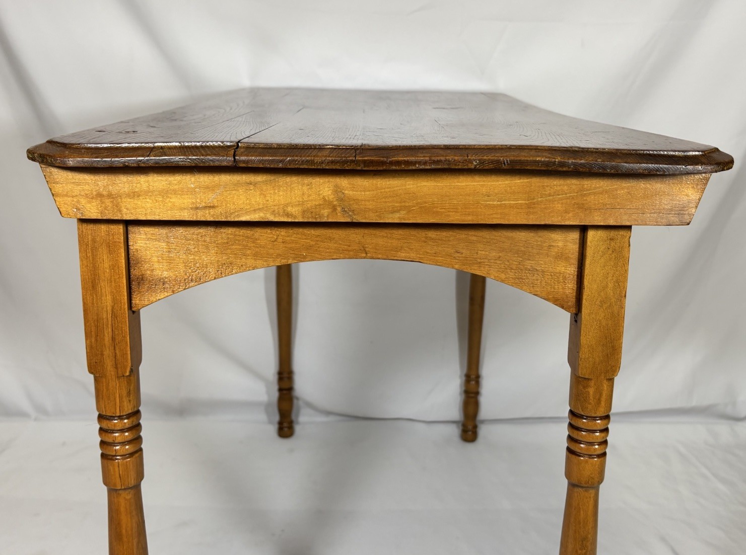 Antique Vintage Folding Wood Sewing Work Table w/ Ruler 35.75"x18" Child’s