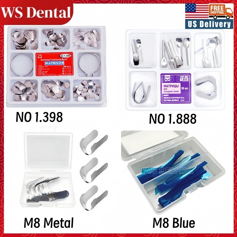 Dental Matrix Bands Sectional Contoured Twin Matrices Proximal Anterior Strips