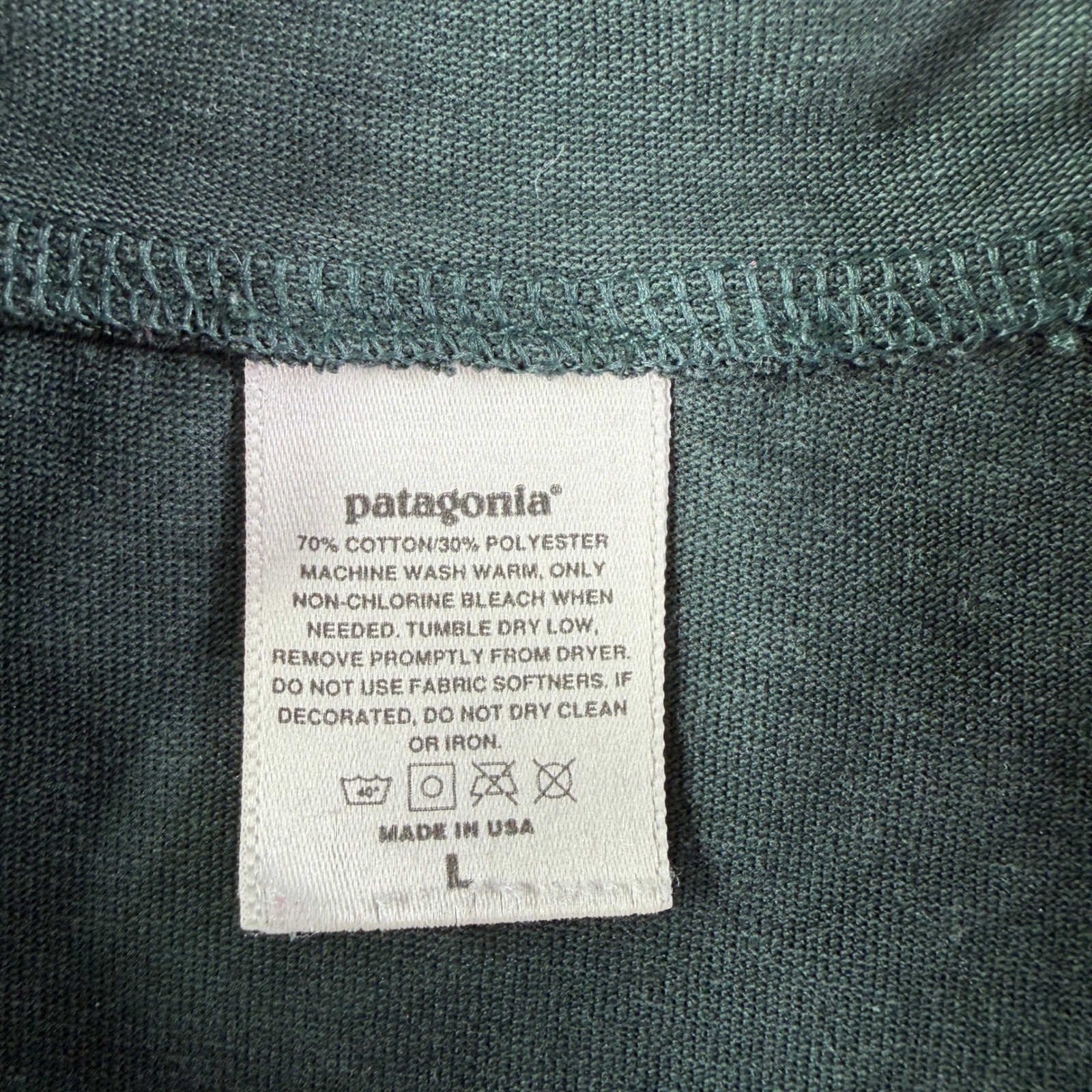 Vintage Patagonia Shirt Mens Large Long Sleeve 1/4 Zip Pullover Made In USA