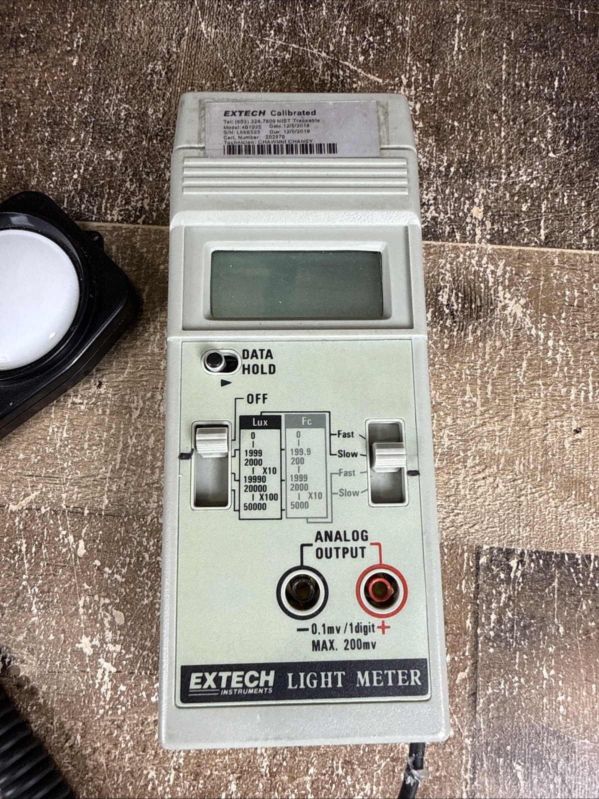 Extech 401025 Light Meter Digital Foot Candle Handheld Lux Fc Analog with Bag