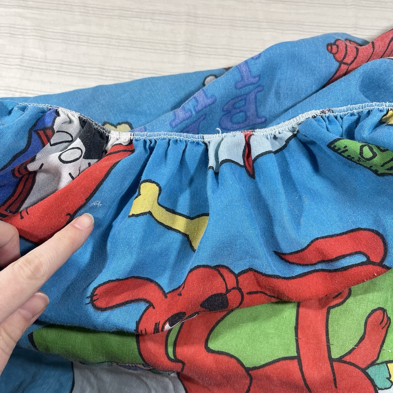 Vintage Clifford Big Red Dog Sheet Toddler Fitted Dan River 2001 Scholastic S1