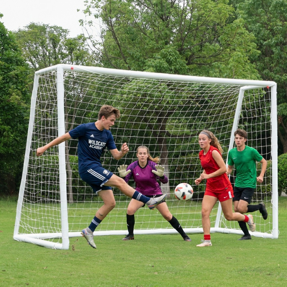 Training Soccer Goal Backyard UPVC Frame Football Goal 6x4ft / 8x5ft / 10x6.5ft
