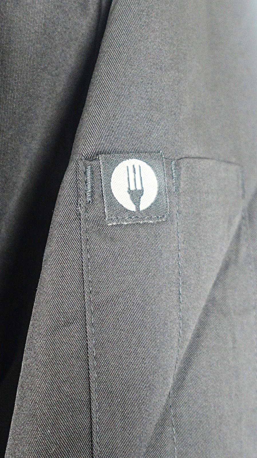 Chef Works Men's Lansing Chef Coat Black Large New Professional Kitchen Jacket