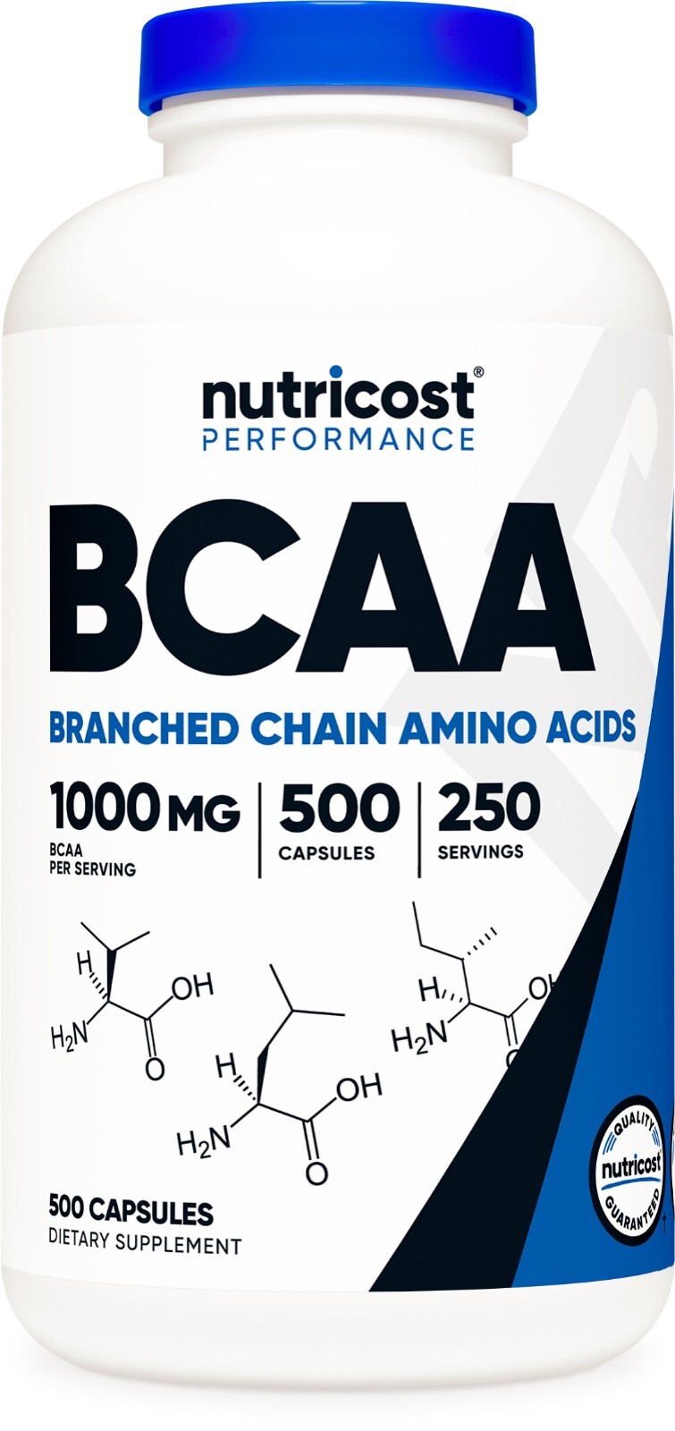 Nutricost BCAA Capsules 2:1:1 500mg, 500 Capsules