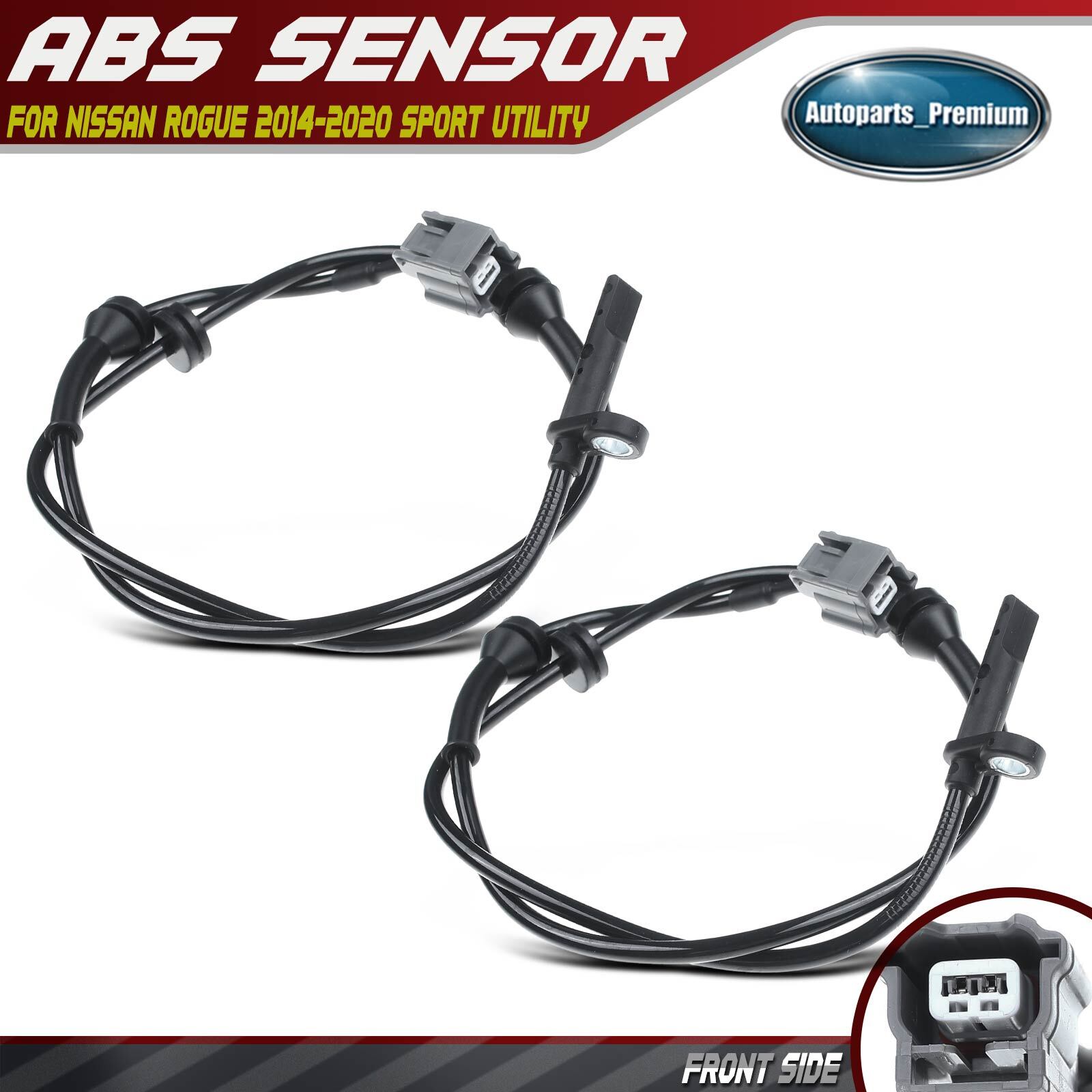 2Pcs Front Driver & Passenger ABS Wheel Speed Sensor for Nissan Rogue 2014-2020