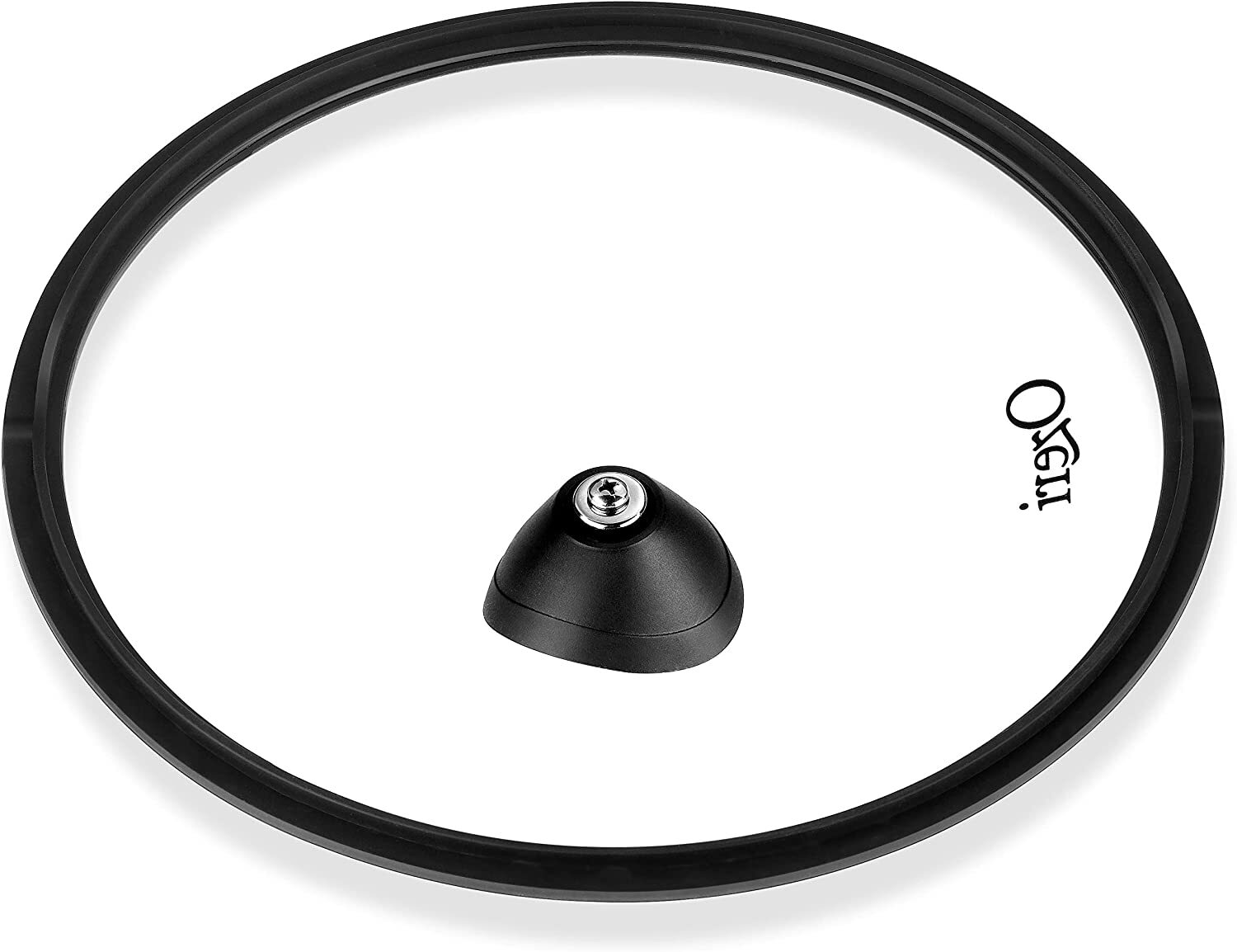 Ozeri Tempered Glass Earth Fry Pan Lid [8 in, 10 in, 12 in] with Black Silicone