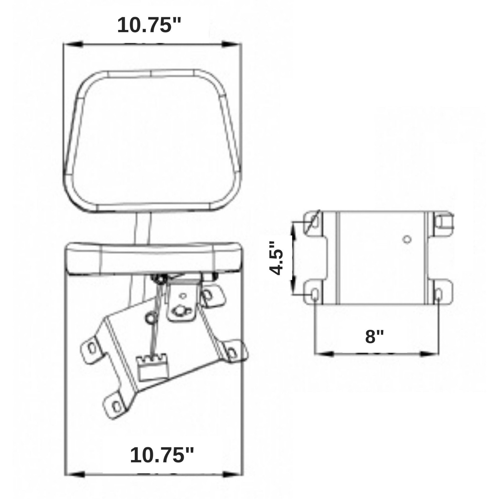 Trac Seats Buddy Seat for Kubota M7040, M8540, M9540 Series Tractor - TS-KB1