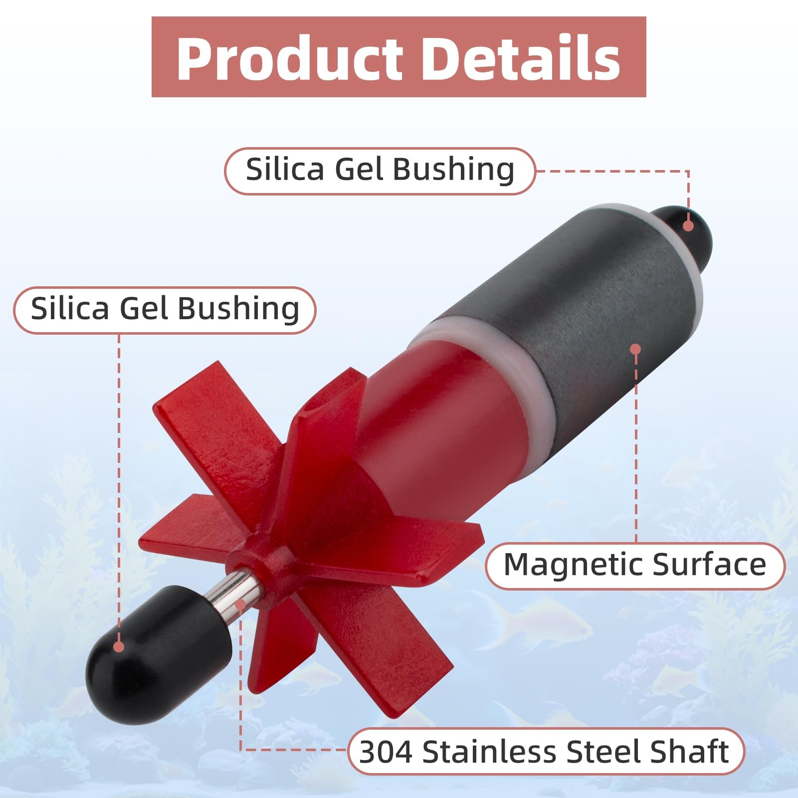 Impeller Assembly Replacement Part Compatible with Whisper 3, 4, White/Grey