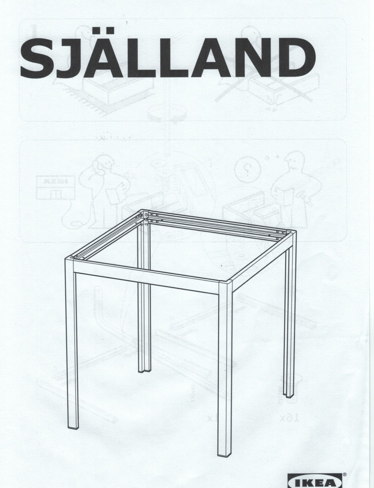 IKEA SJALLAND 203.864.97 Outdoor Table Underframe Light Gray - NISB