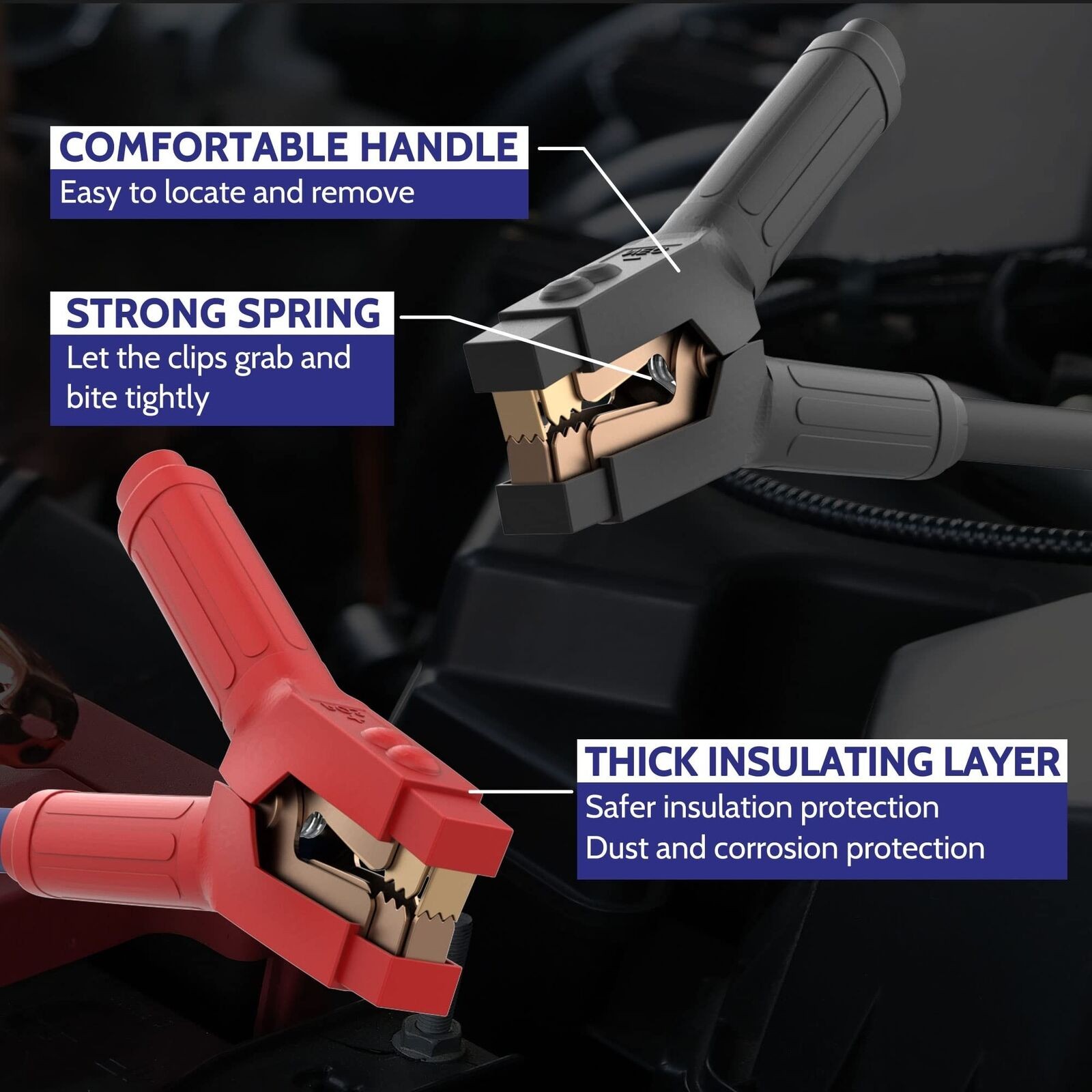 EXTRESPO Heavy Duty Jumper Cables, 0 Gauge 25 Feet 1000Amp Booster Cables, UL...