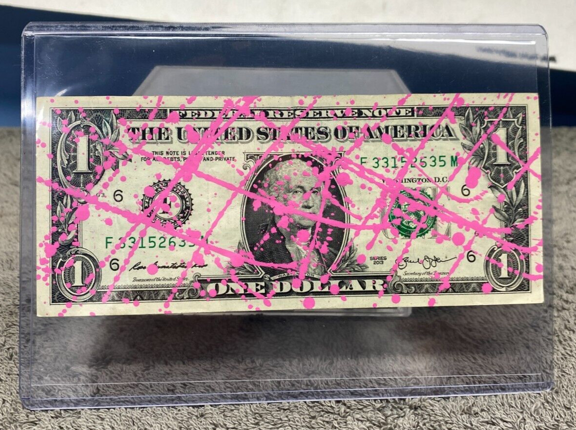 2023 SUCKLORD Suckadelic WAX Blockchain Cards Whole Painted Dollar Bill w COA