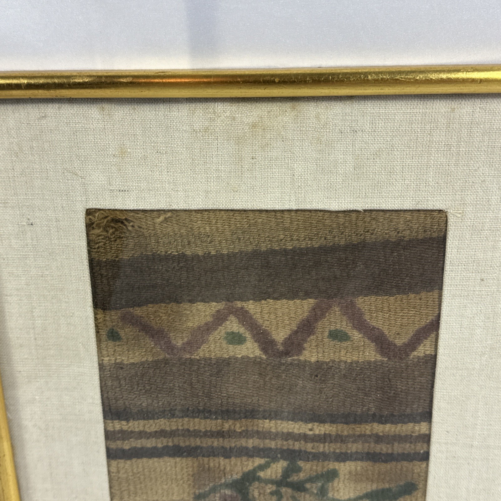 Pre-Columbian textile fragment Framed - Peruvian Chancay? Tiahuanaco?