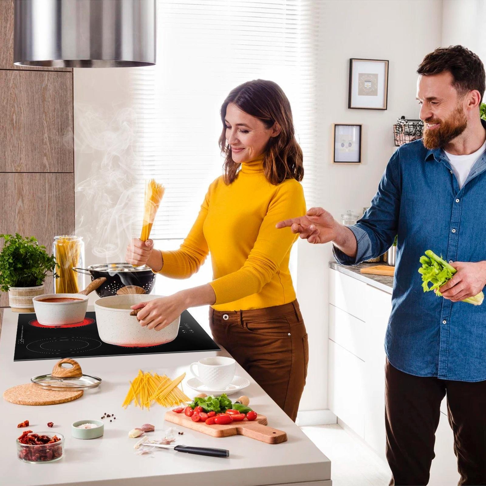 6800W Portable Induction Cooktop Countertop Four Cooker Burner Stove Hot Plate--