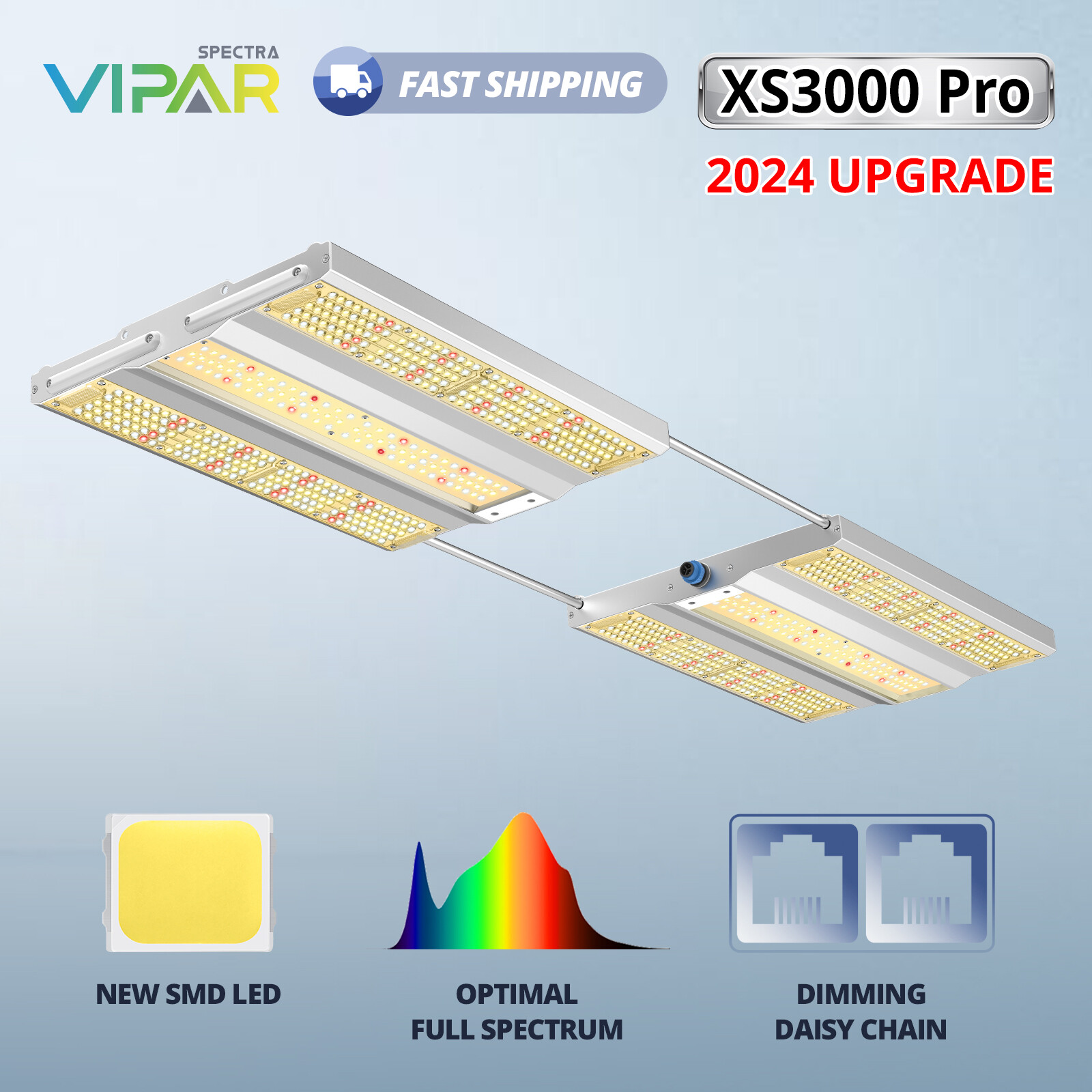 VIPARSPECTRA XS3000 Pro LED Grow Light Full Spectrum Commercial Grow Indoor Veg