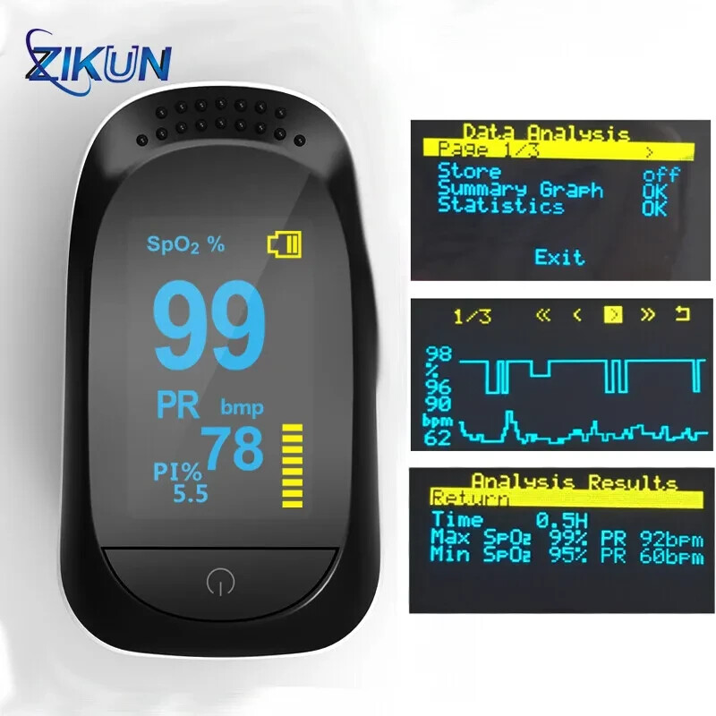 OLED Finger Pulse Oximeter Heart Rate Spo2 Monitor Blood Oxygen Meter Sensor