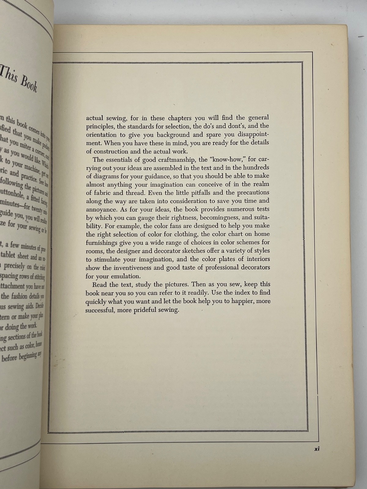 Vintage 1950 SINGER SEWING BOOK Illustrated Home Techniques By Mary Picken HC