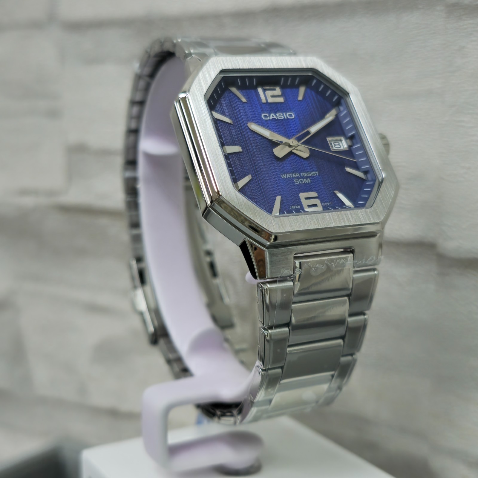 CASIO MTP‑B195 Series MTP-B195D-2A Blue Dial Analog 38 mm New Men’s Watch