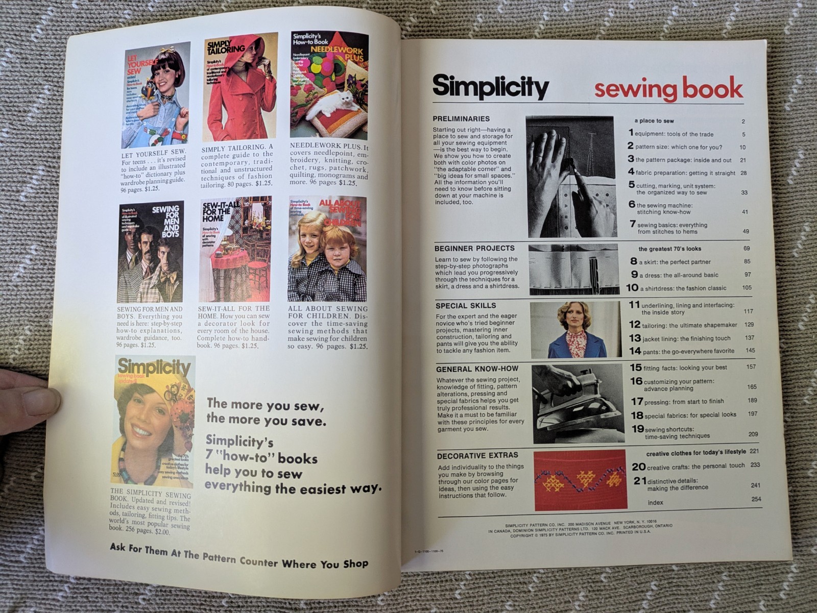Simplicity Sewing Book Updated Greatest 70s Looks Patterns Easy Sew Vintage 1975