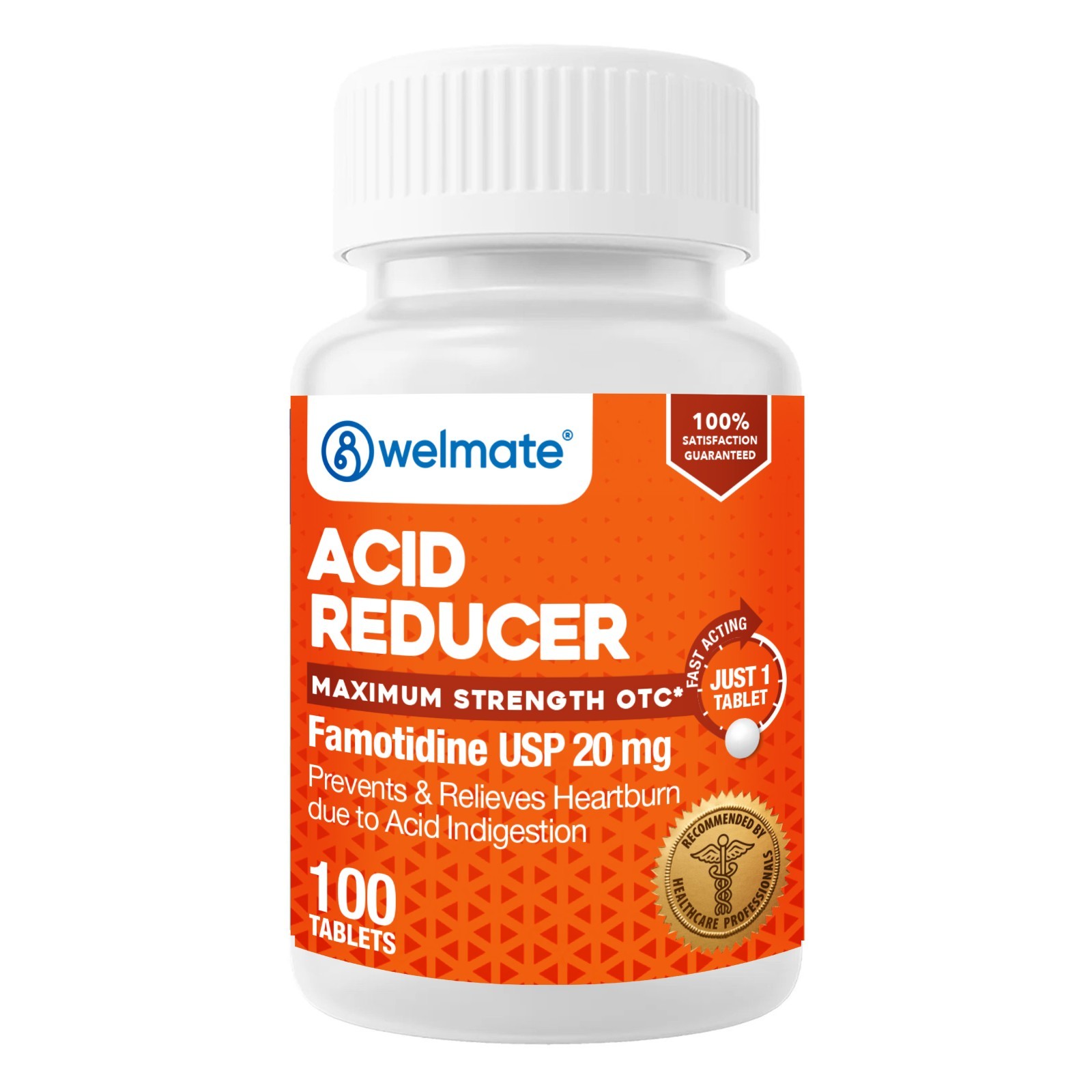 Famotidine 20 mg Tablets, 100 Count - Effective Acid Reducer for Relief