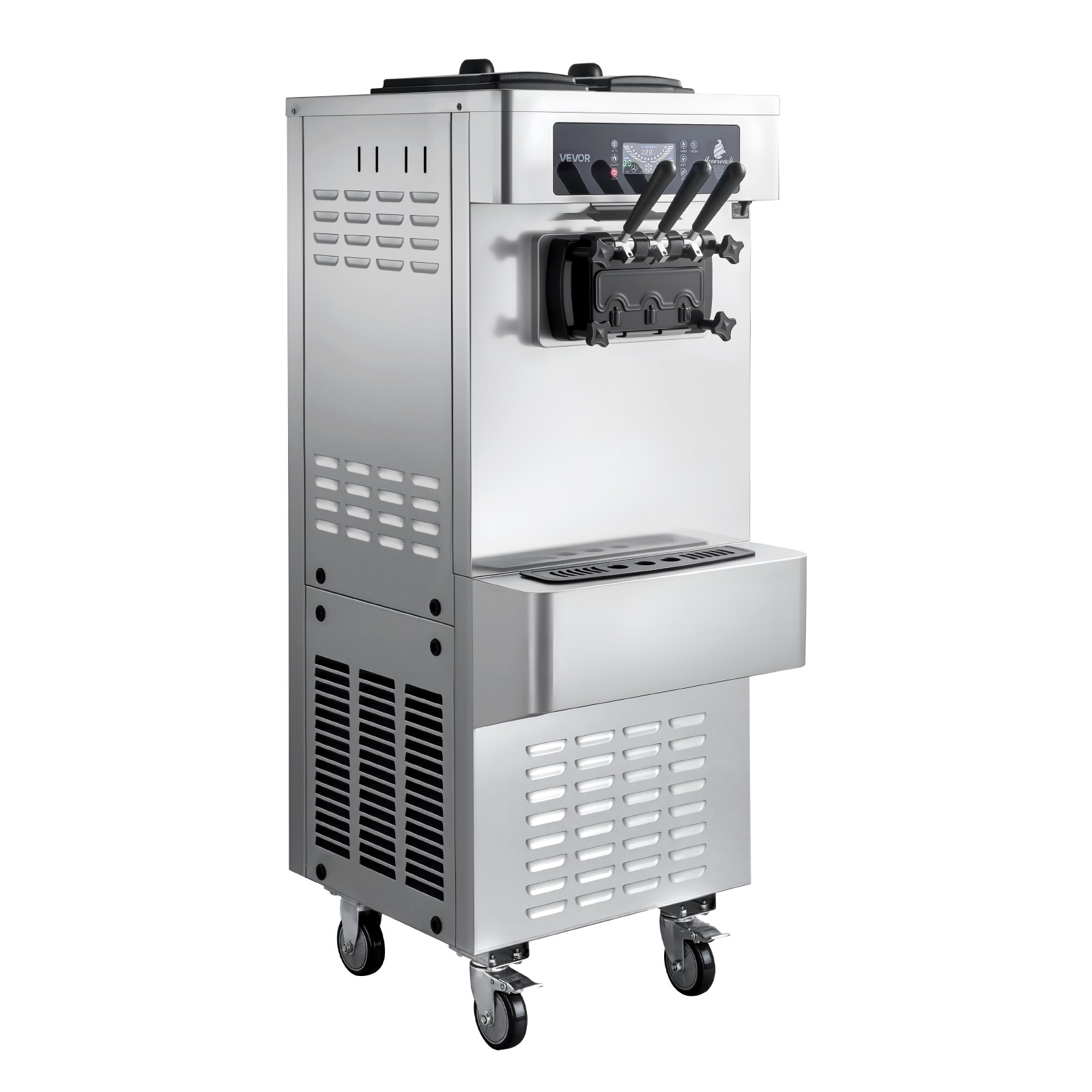 VEVOR Commercial Ice Cream Machine 2200W 3-Flavor Soft Serve Ice Cream Maker