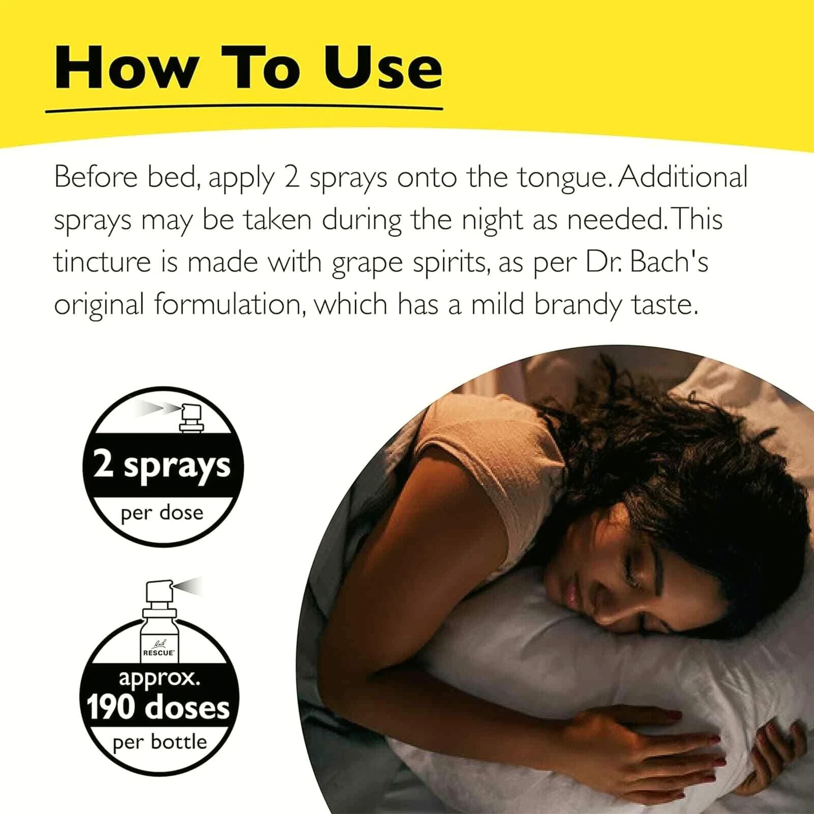 Bach RESCUE SLEEP Spray Natural Sleep Aid 0.7 fl oz 20mL PACK OF 2