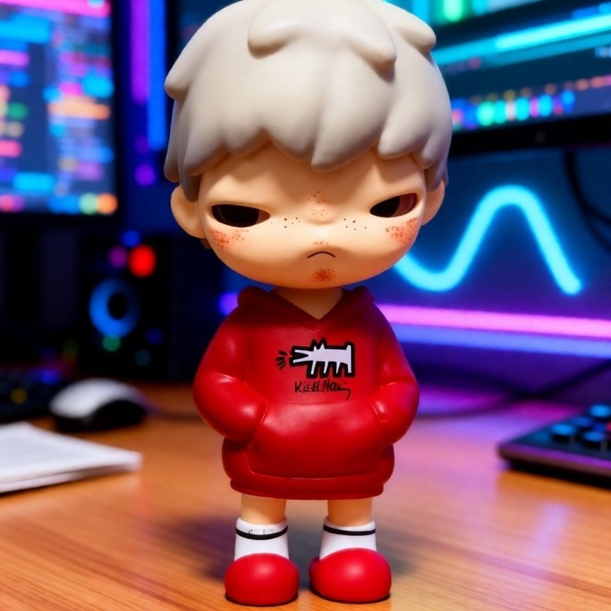 Hirono x Keith Haring Art Toy Figure Doll Collectible Limited Edition Gift