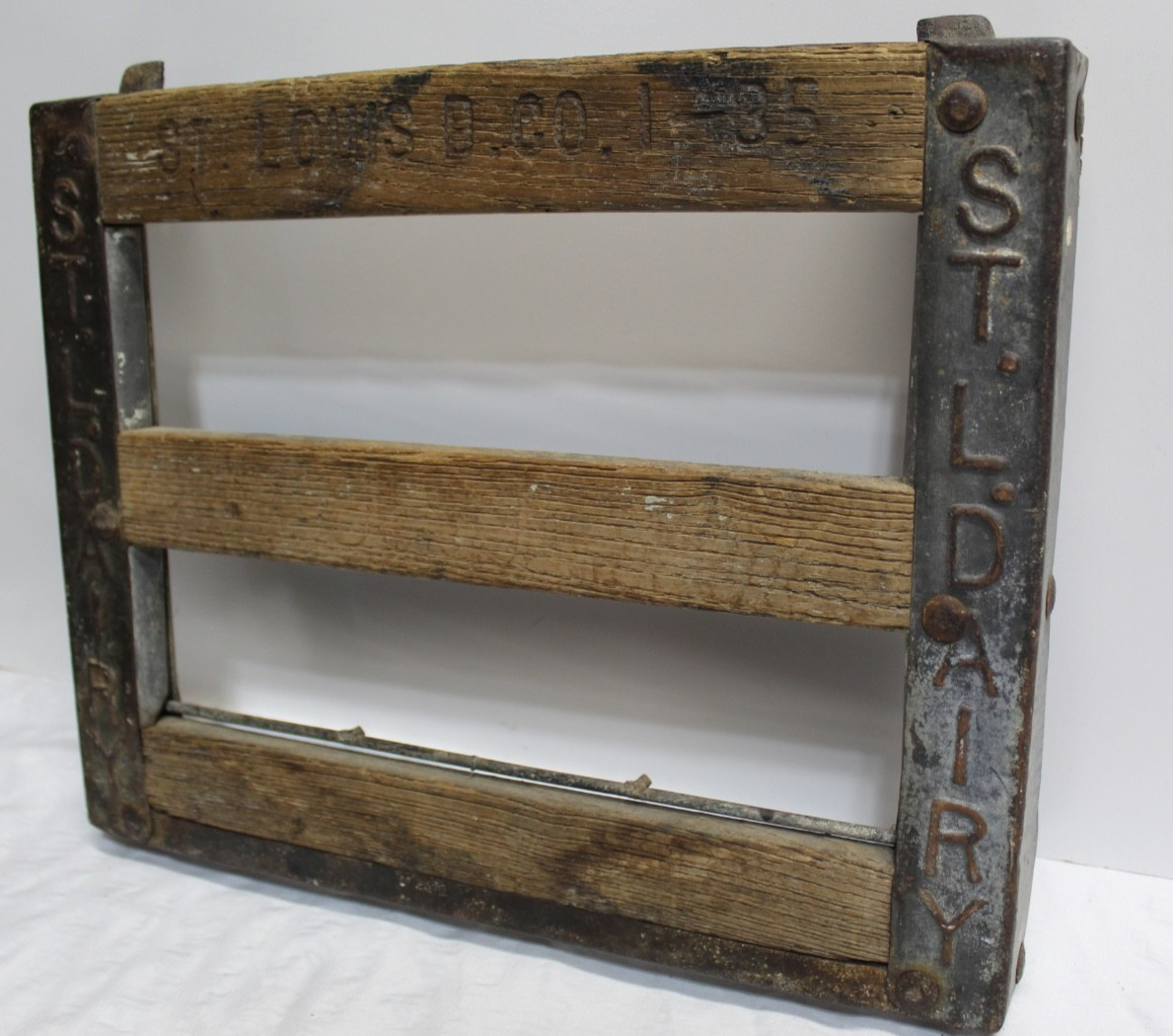 Antique Missouri ST. LOUIS Dairy Co. I-35 Dairy Crate Repurposed ~ Wall Sign