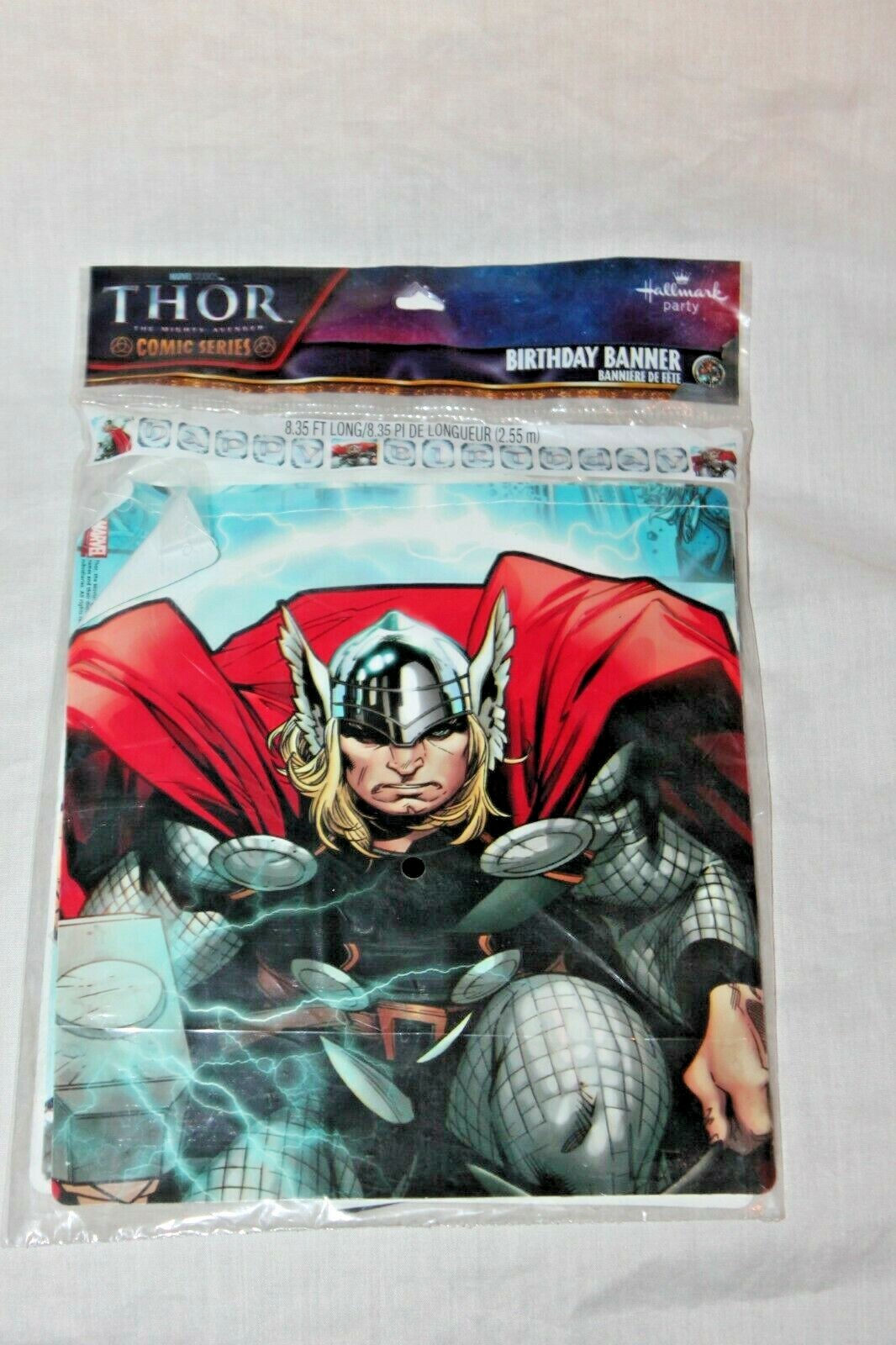 NEW IN PACKAGE THOR  BIRTHDAY BANNER 8.35 LONG PARTY SUPPLIES