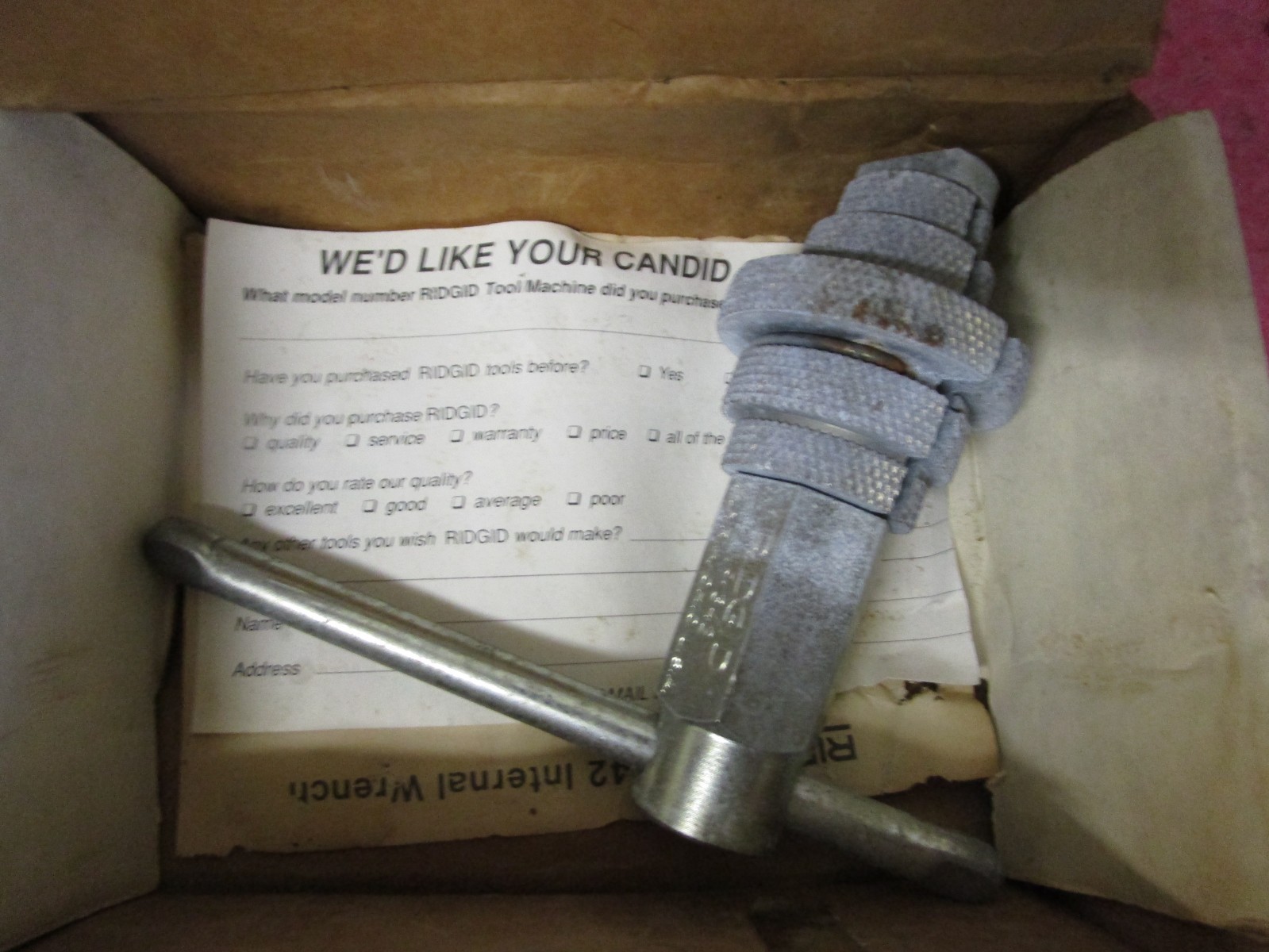 Ridgid 31405 342 Internal Wrench 4 1/2", 1" - 2" Pipe Capacity, 15/8 lbs