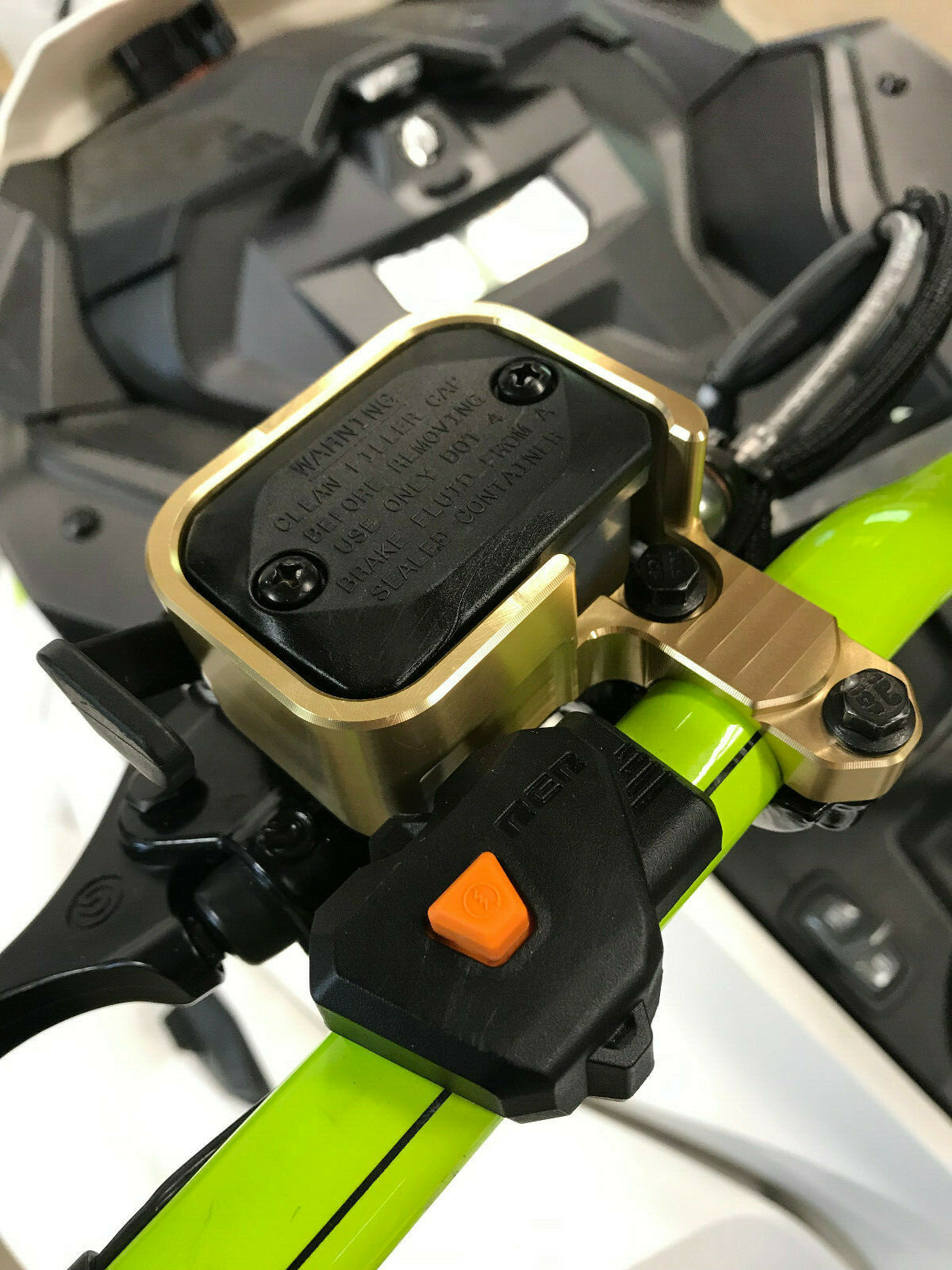 2008-2024 Ski-Doo Lynx Billet Aluminum Brake Reservoir Guard Protector ATW Ind.