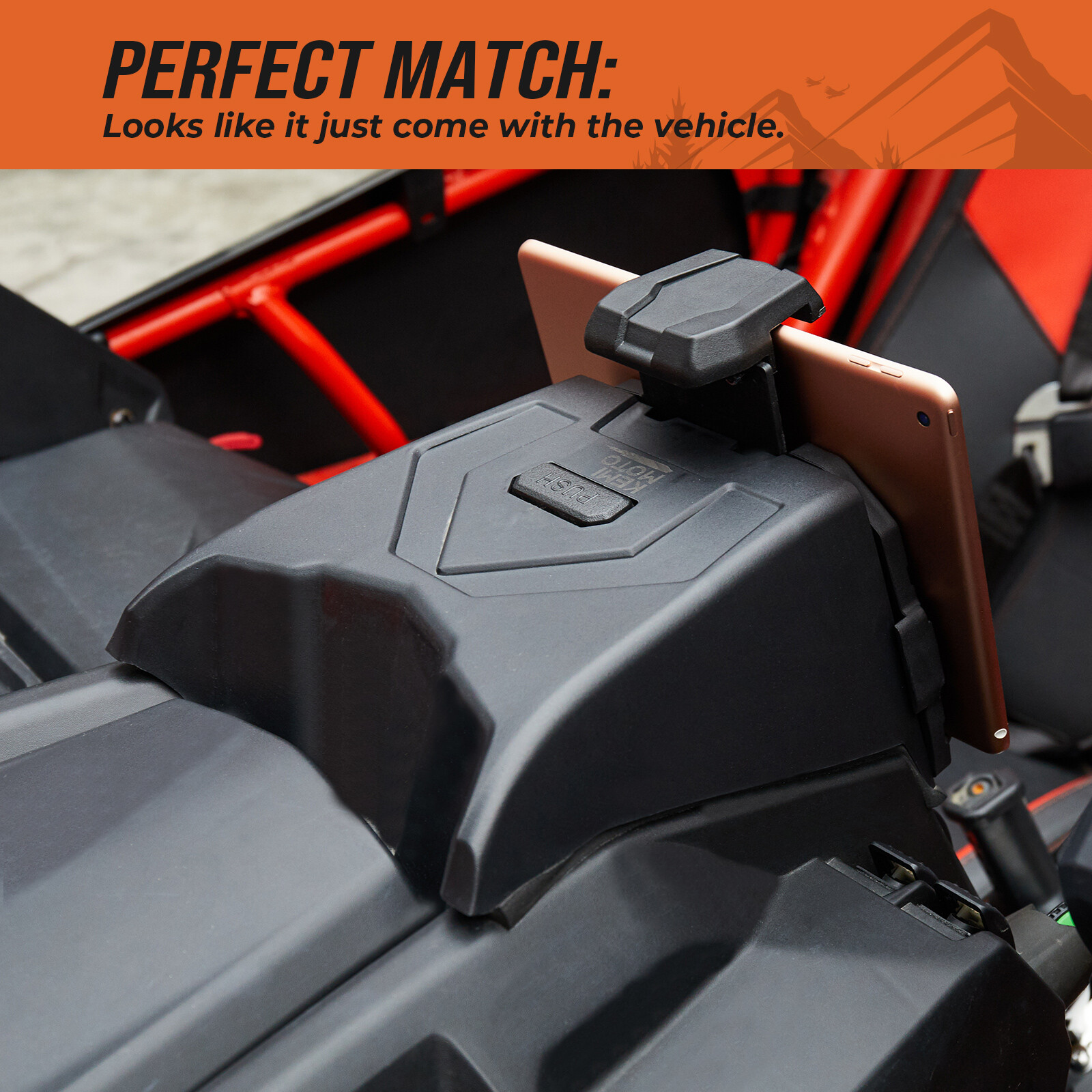 KEMIMOTO Tablet Electronic Device Holder w/ Storage For Can Am Maverick X3 Max