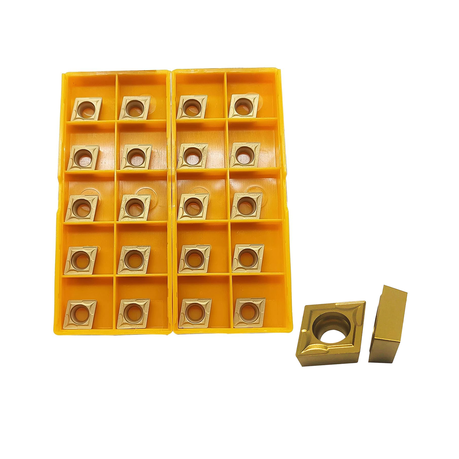 20Pcs CCMT09T304/CCMT32.51 Carbide Insert Lathe Turning Tool Cut Milling Blade