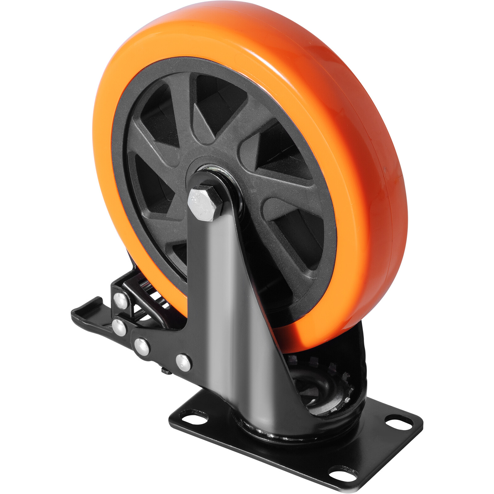 VEVOR 4 Pcs 6" Caster Wheels Swivel Plate Caster Heavy Duty 2800 lbs,Non-Marking